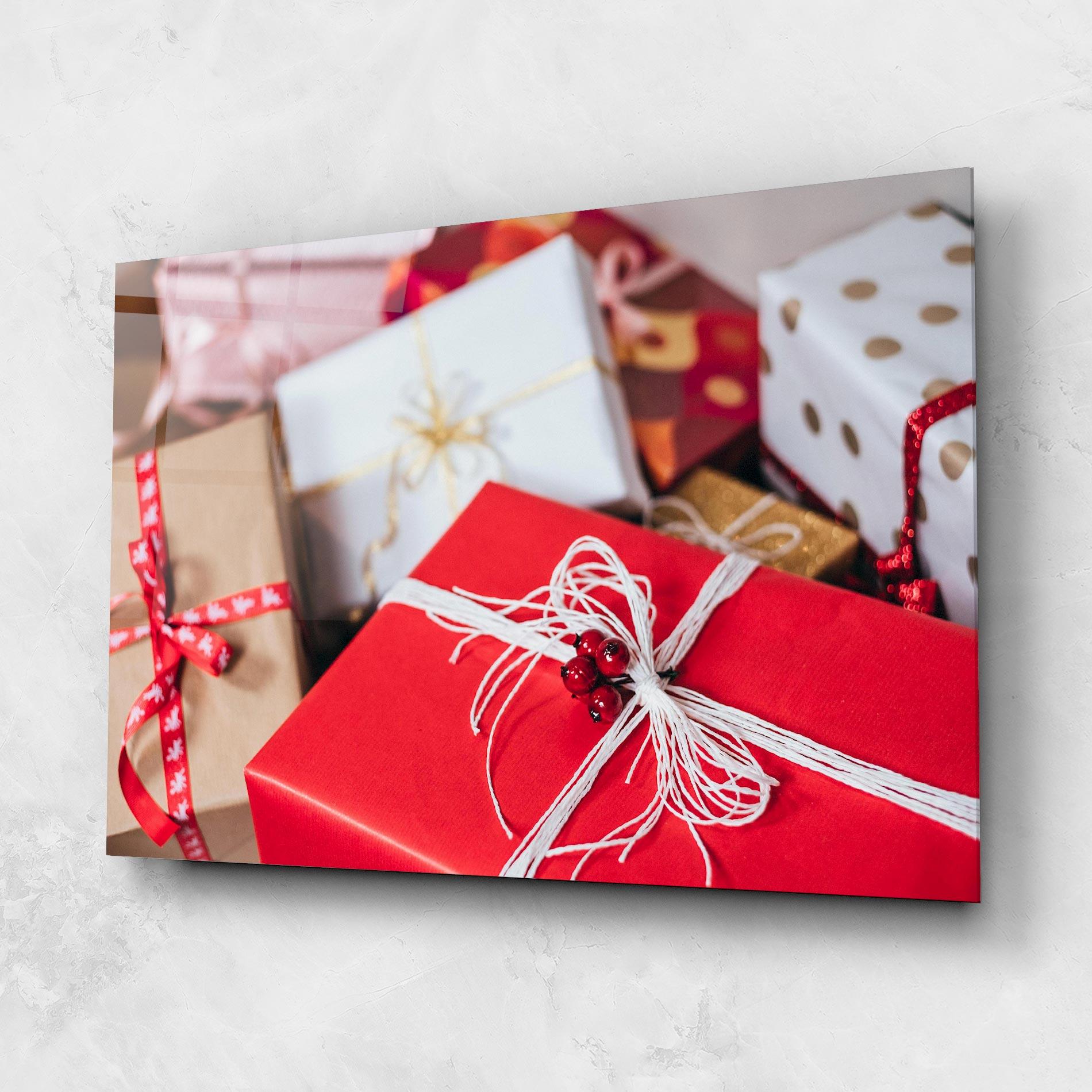 Üvegkép Christmas Gifts mockup 1