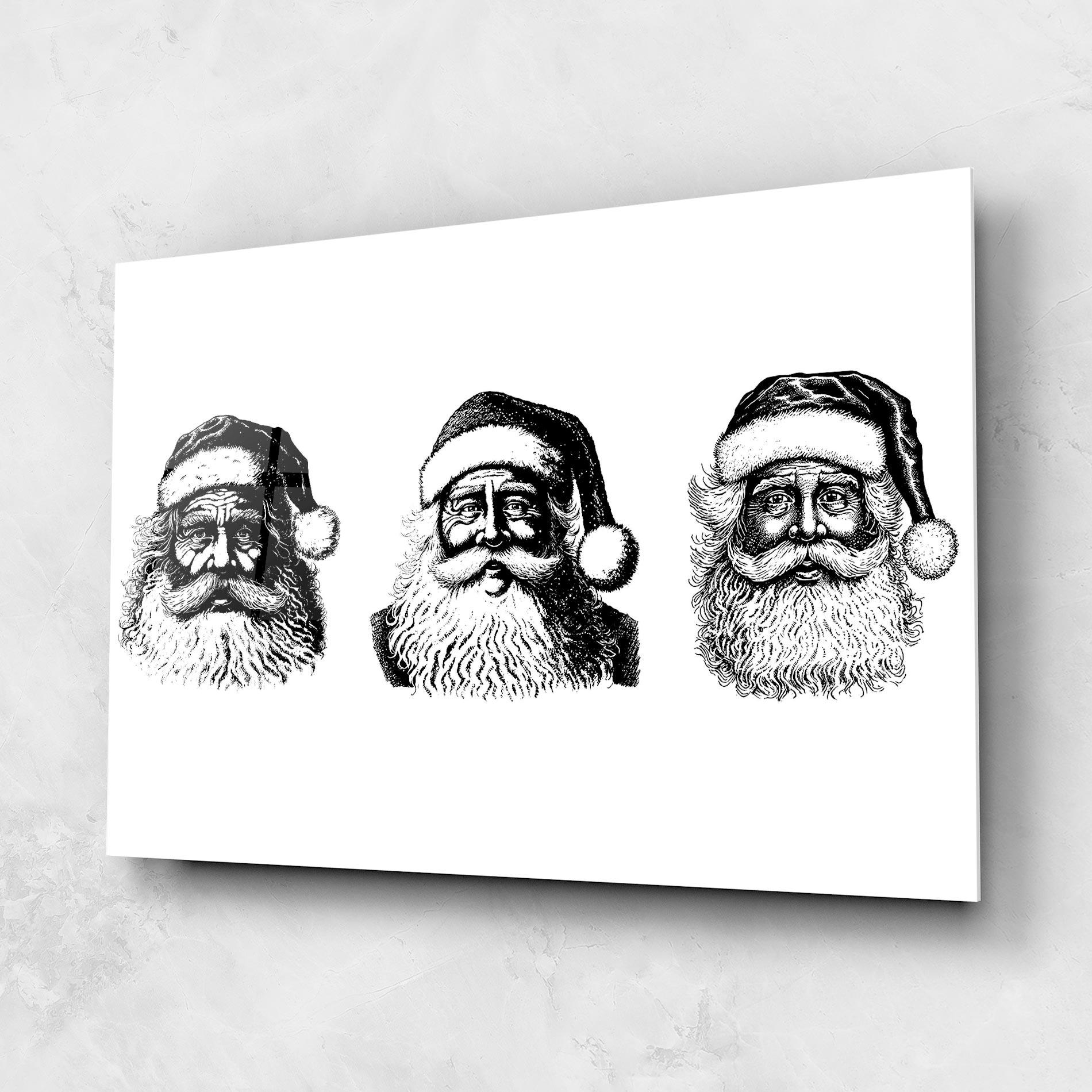 Üvegkép Santa Draw mockup 1