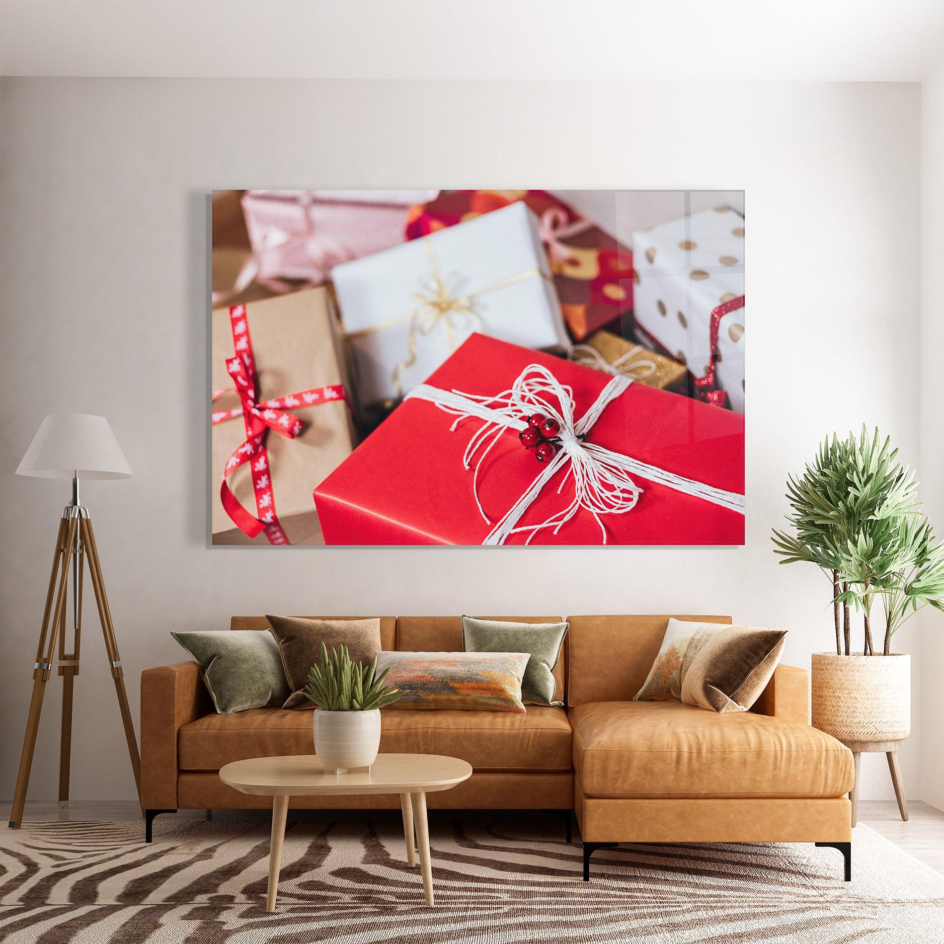 Üvegkép Christmas Gifts mockup 7