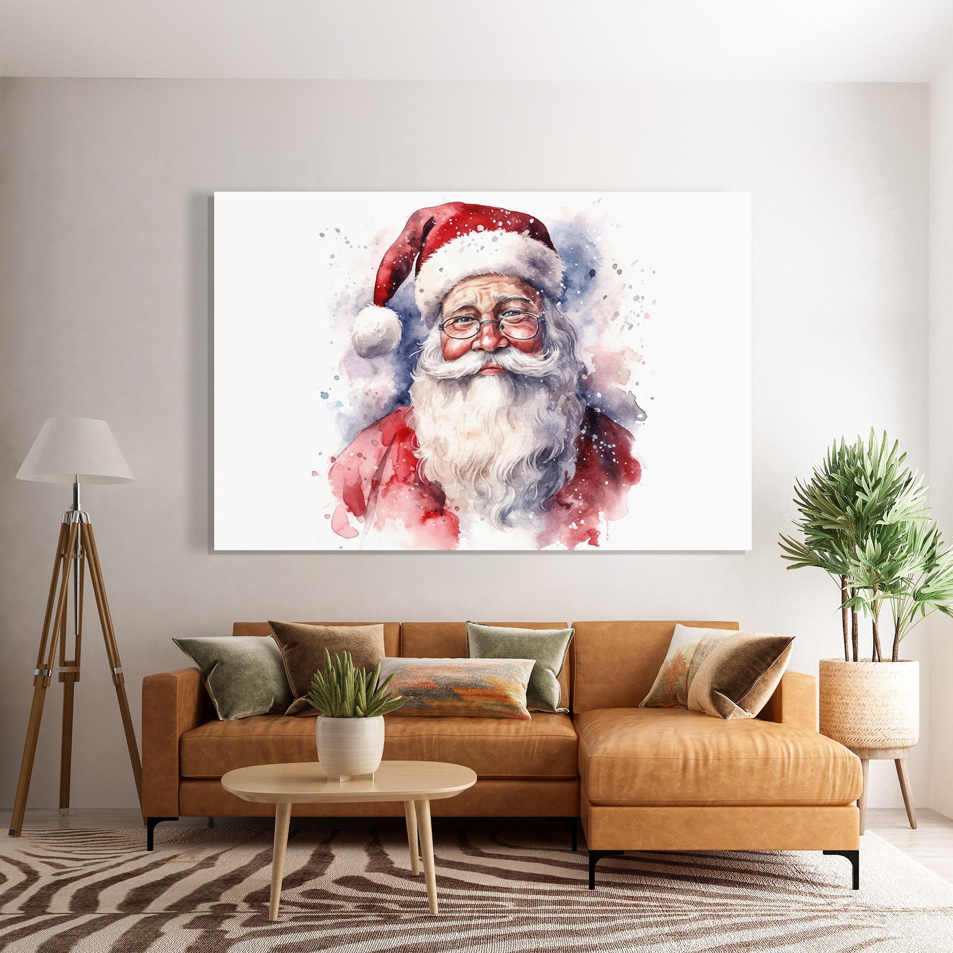 Üvegkép Santa Watercolor mockup 7