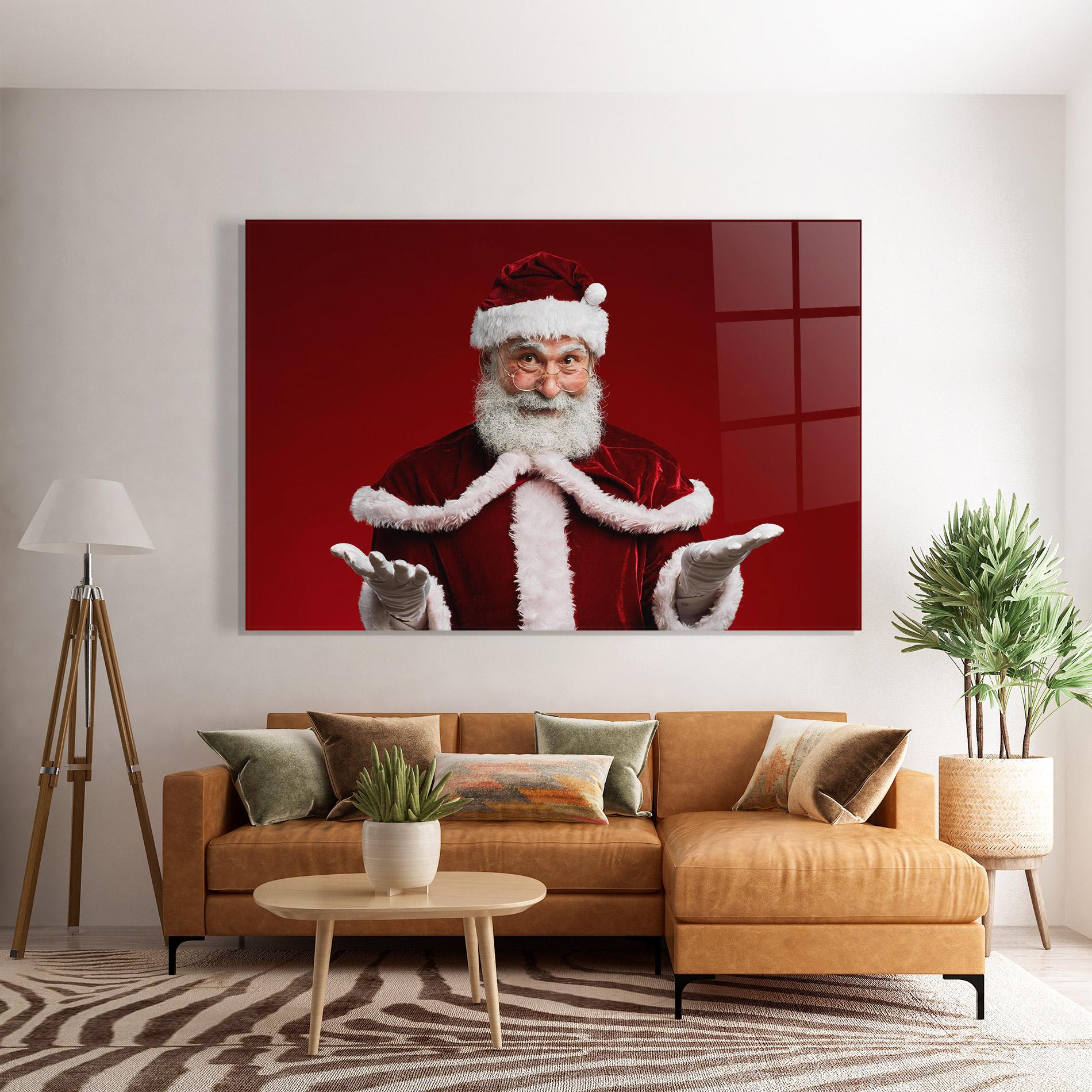 Üvegkép Santa Welcoming You mockup 7