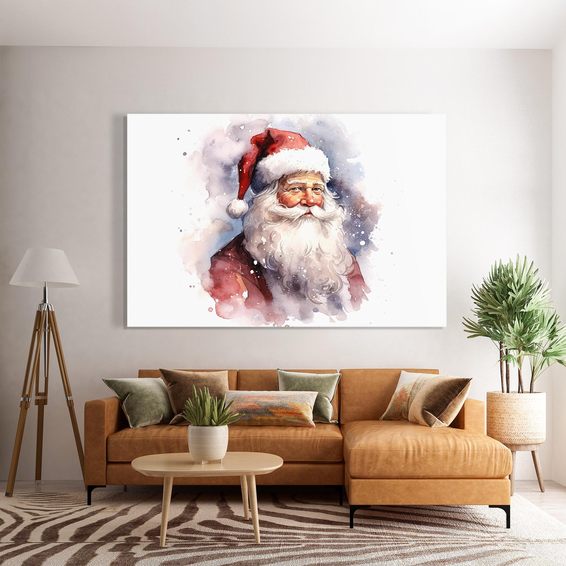 Üvegkép Watercolor Santa mockup 7