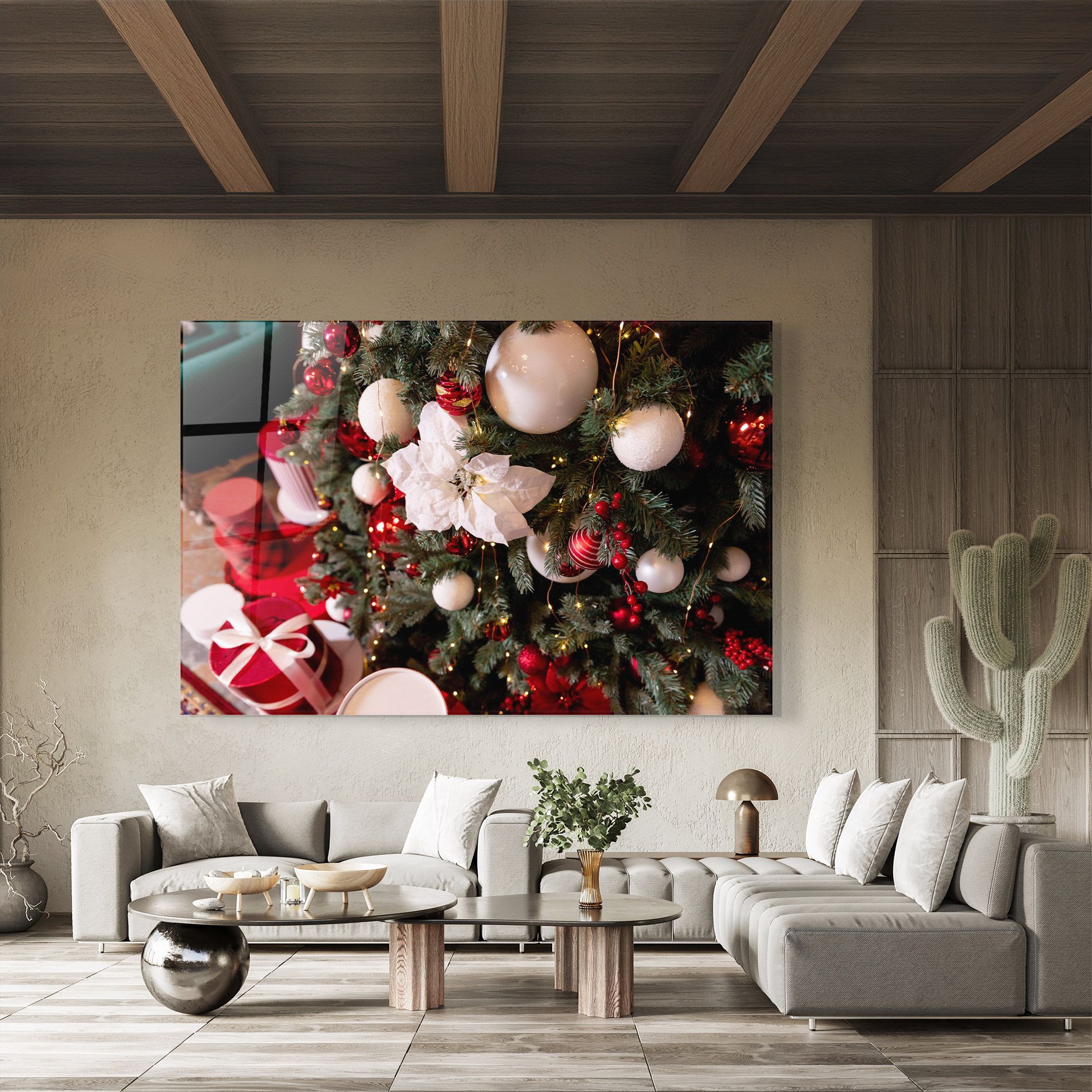 Colourful Christmas Baubles mockup 8