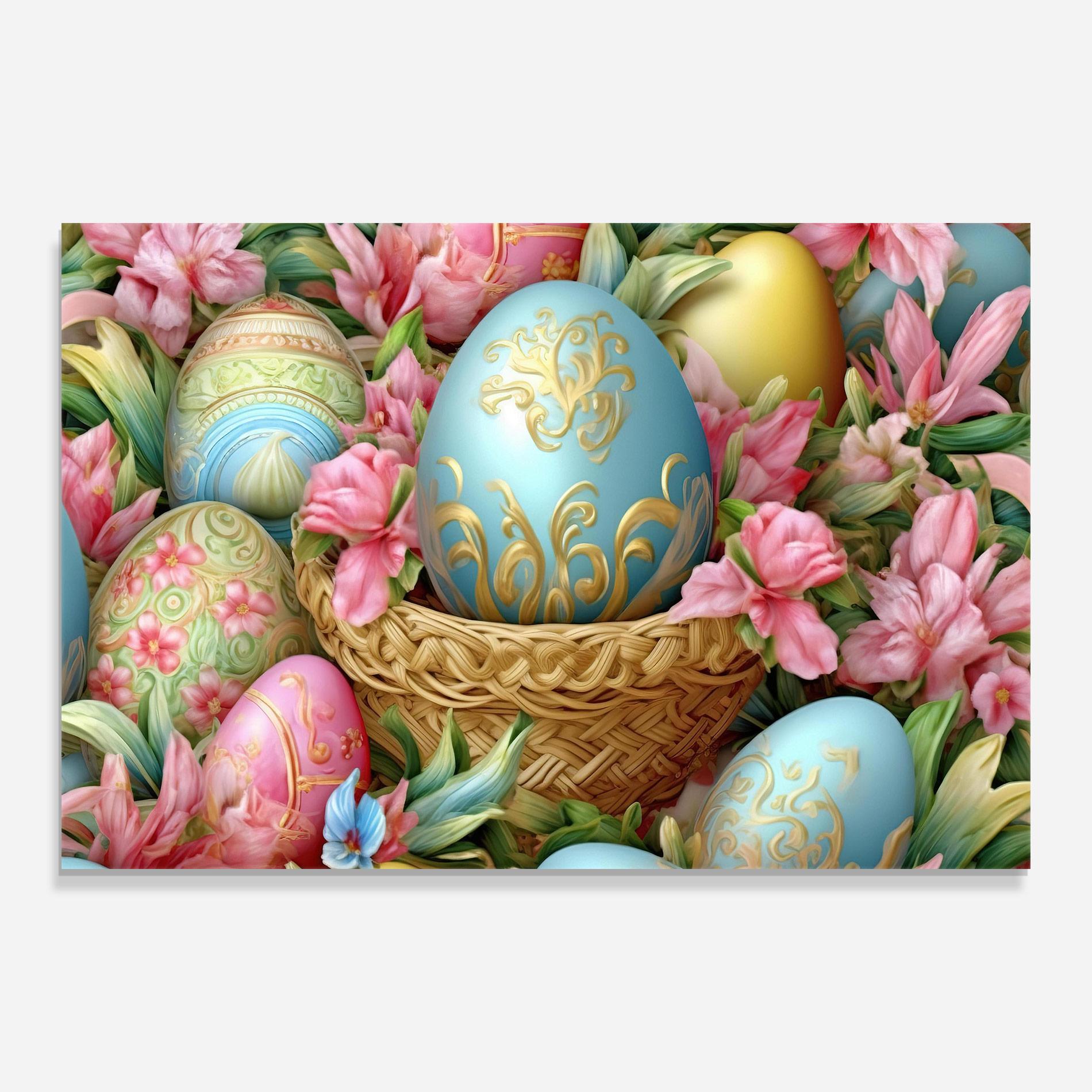 Üvegkép Blue Easter Egg mockup 0