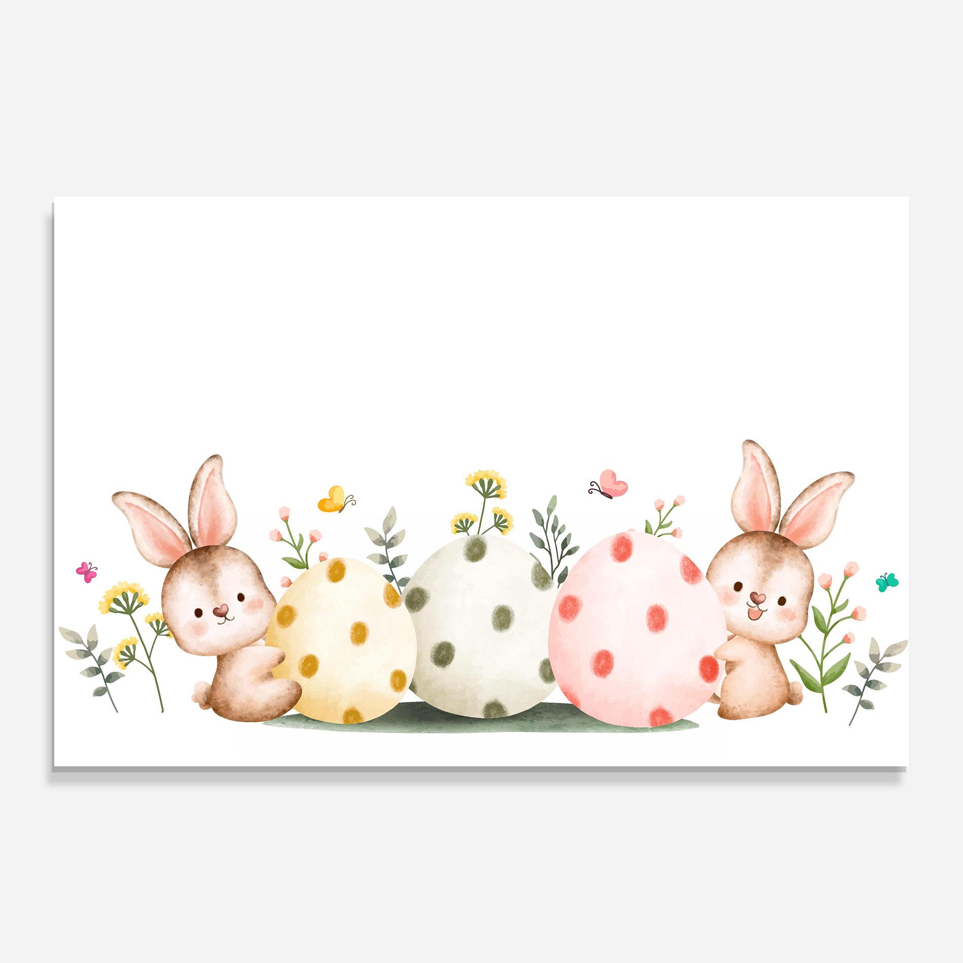 Üvegkép Butterfly Rabbit mockup 0