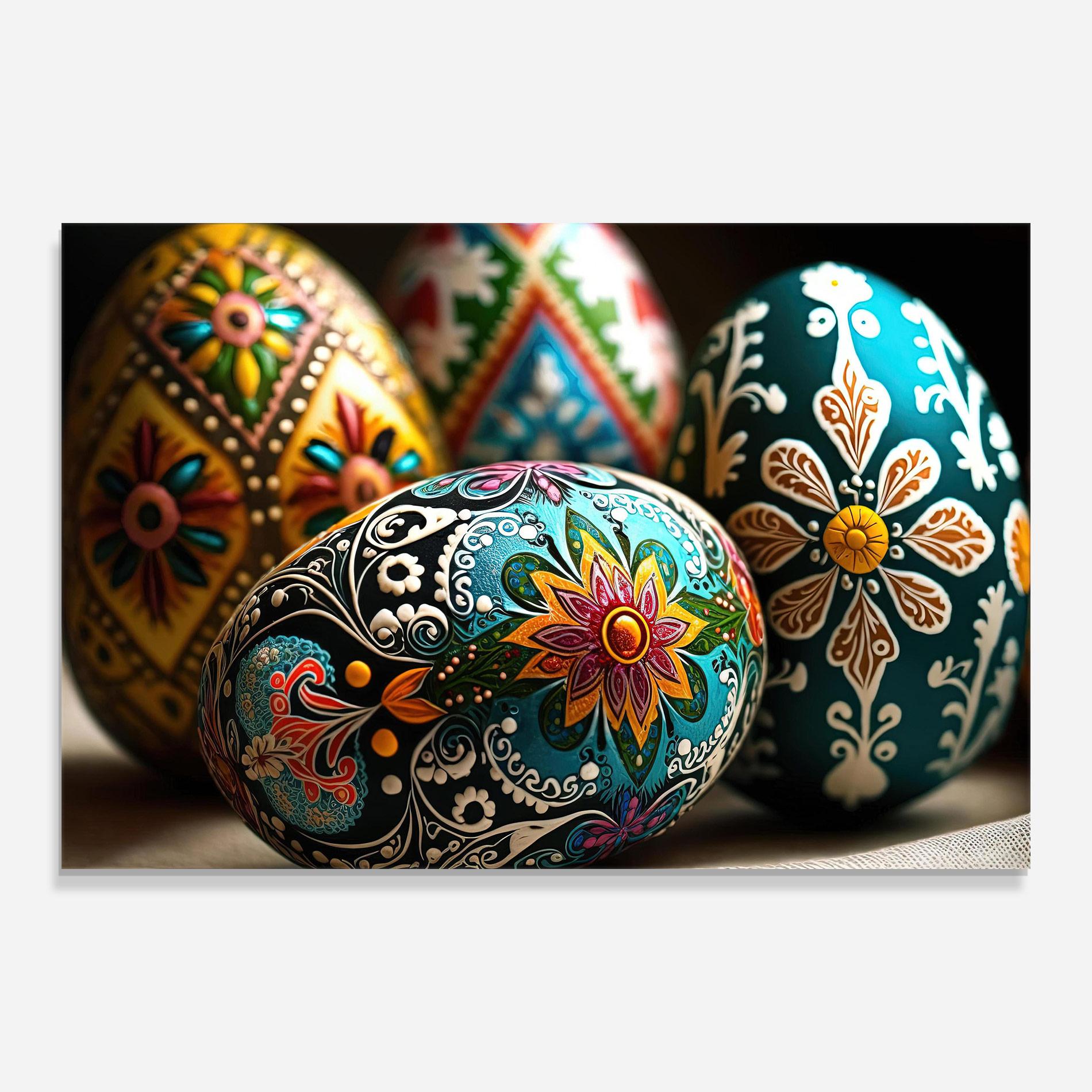 Üvegkép Easter Eggs Ornament mockup 0