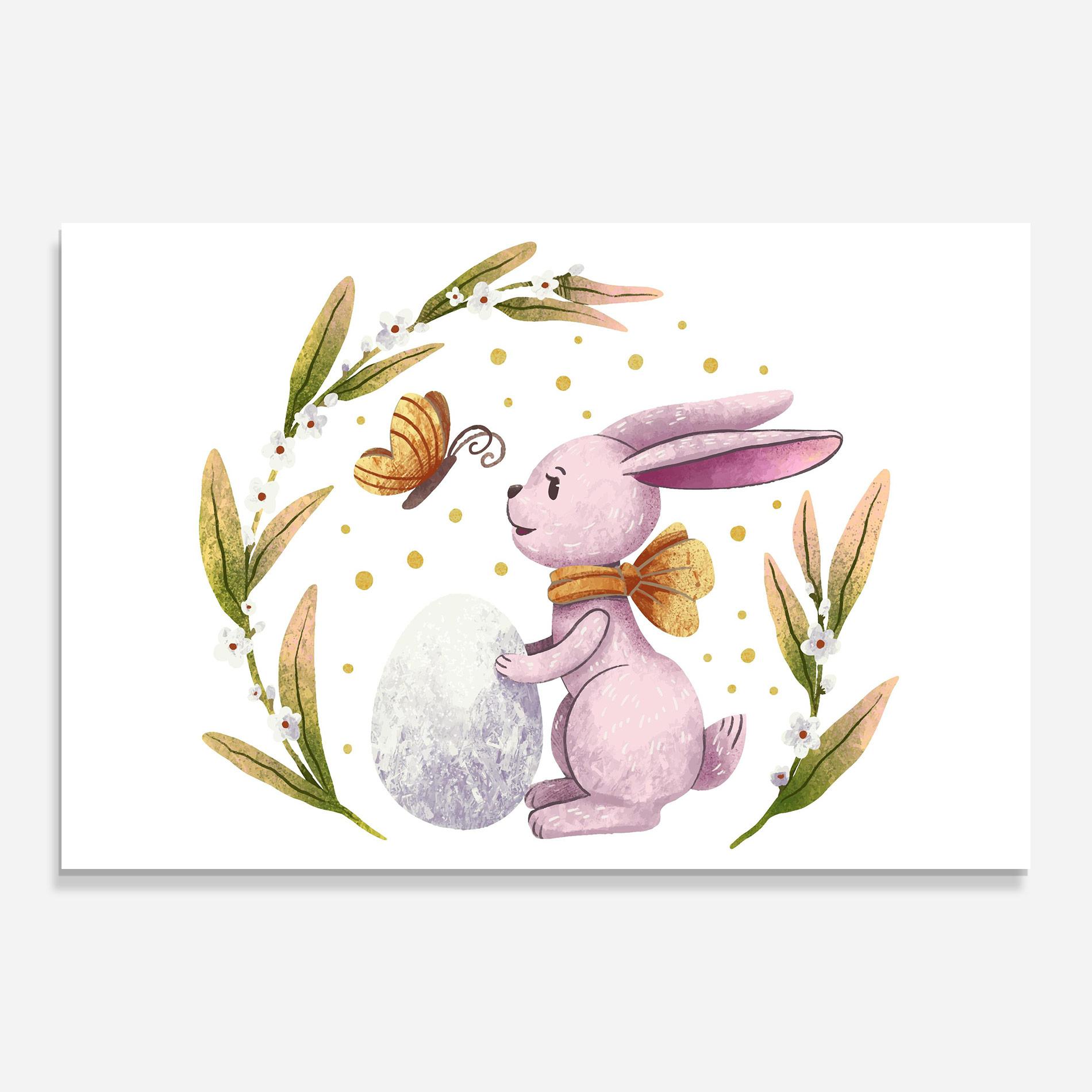 Üvegkép Easter Pink Bunny mockup 0