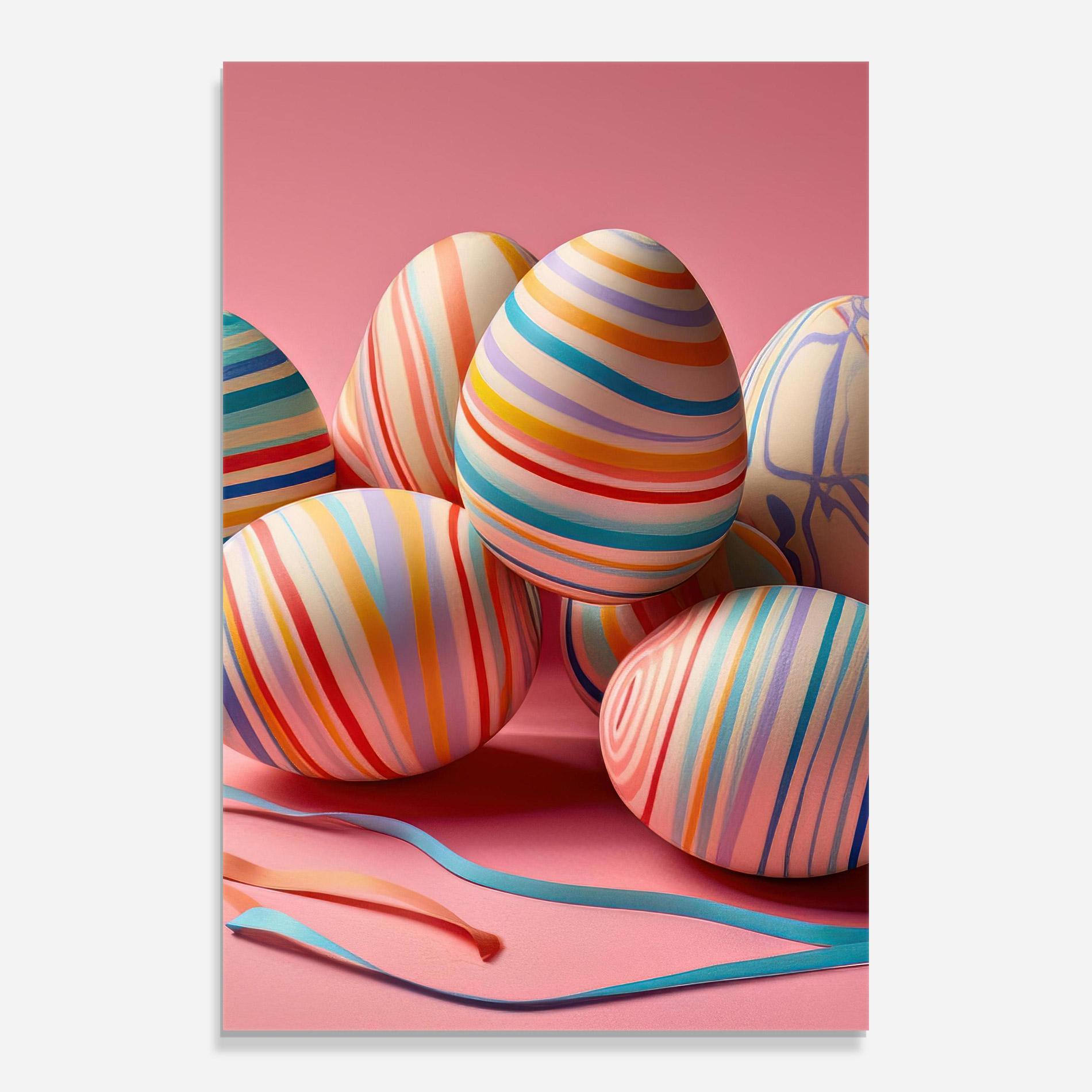 Üvegkép Easter Eggs Ribbons mockup 0