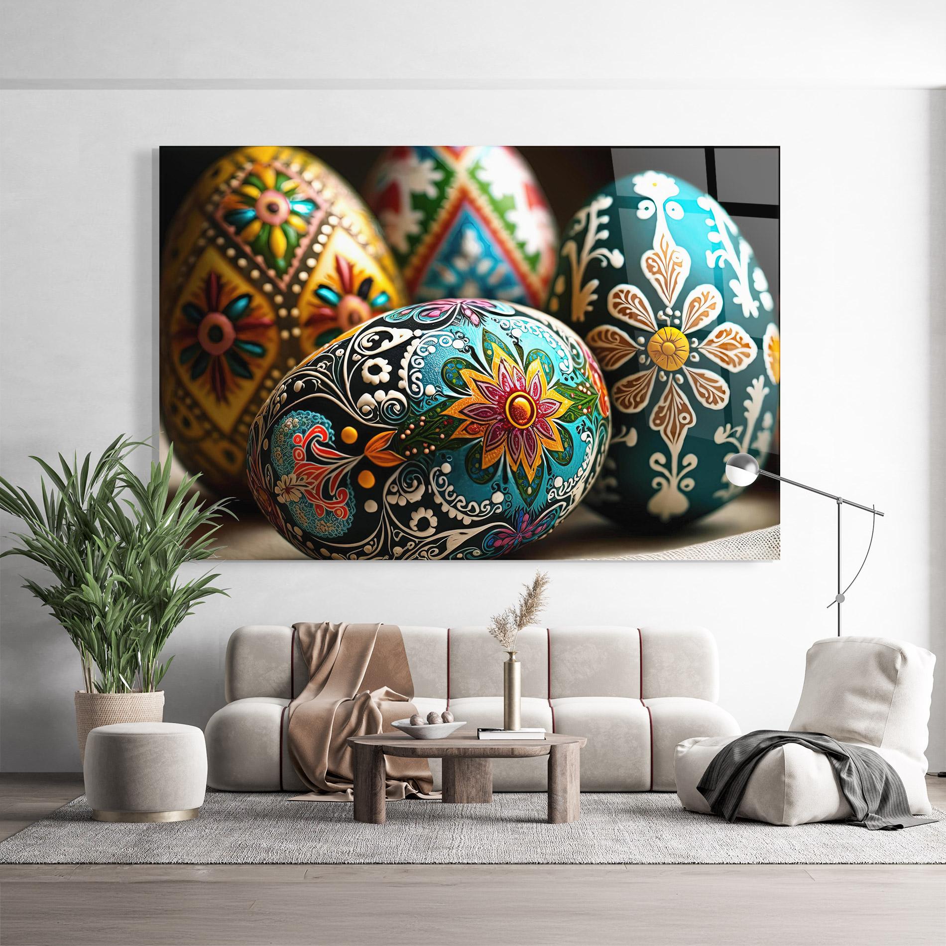 Üvegkép Easter Eggs Ornament mockup 9