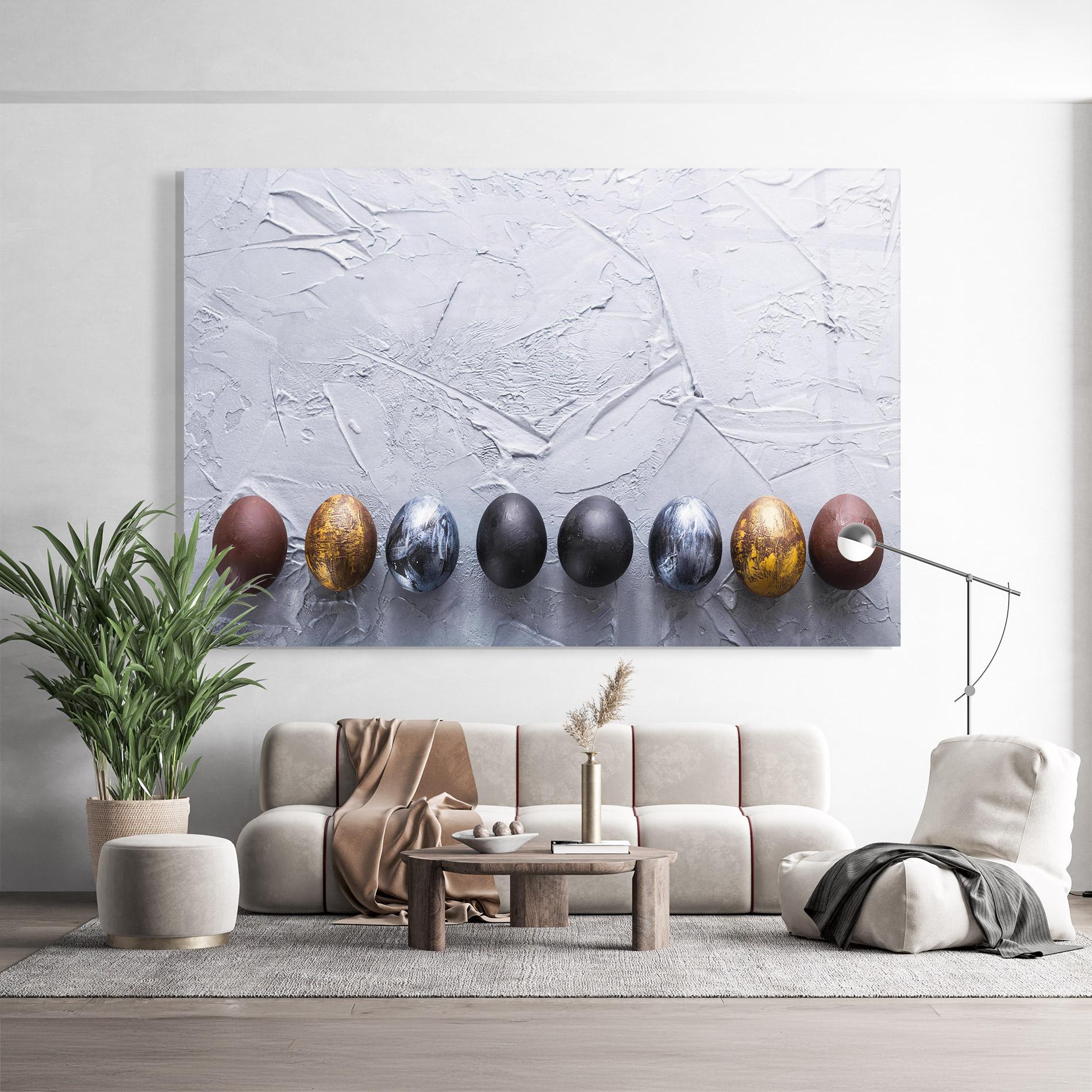 Üvegkép Easter Eggs Painted mockup 9