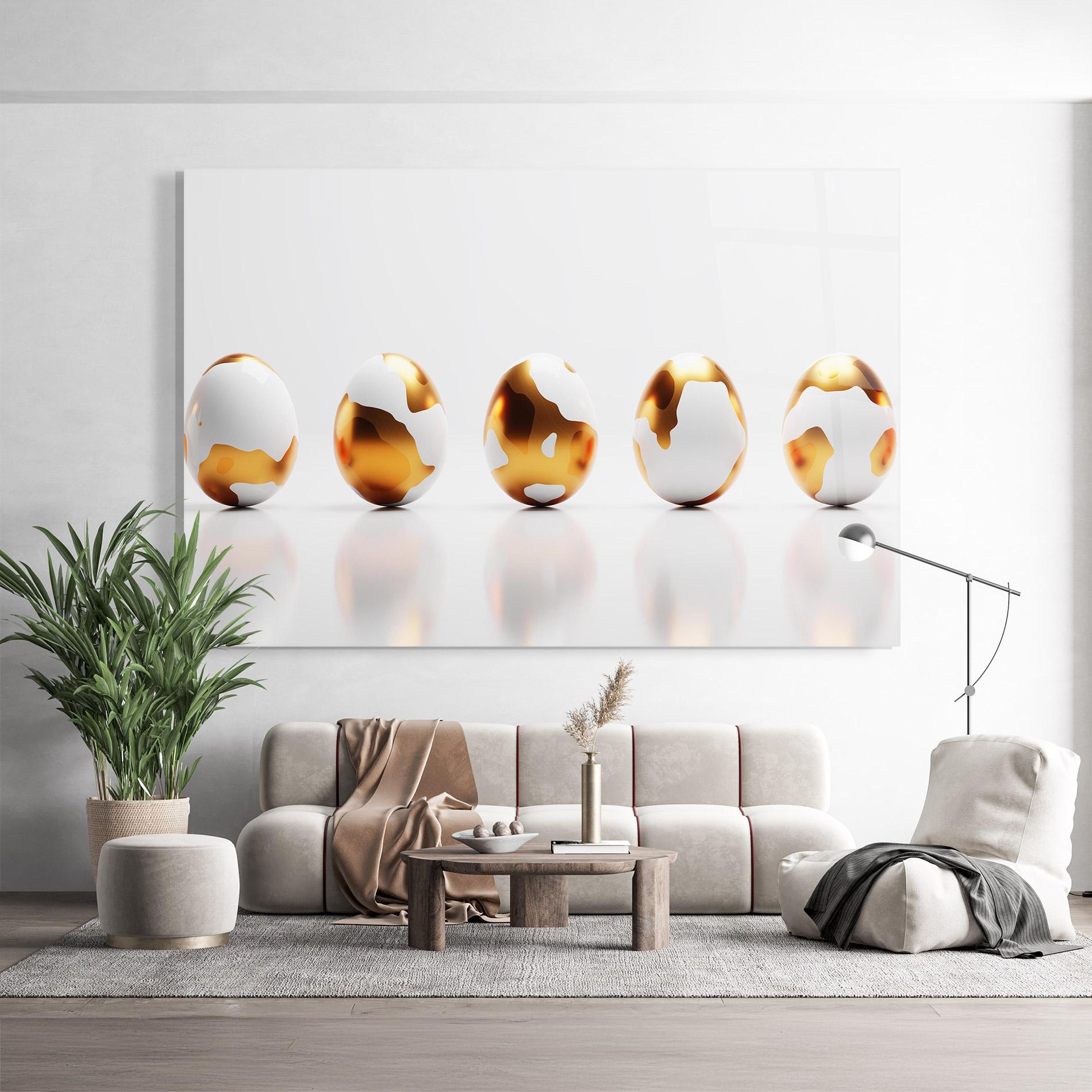 Üvegkép Golden Shiny Eggs mockup 9