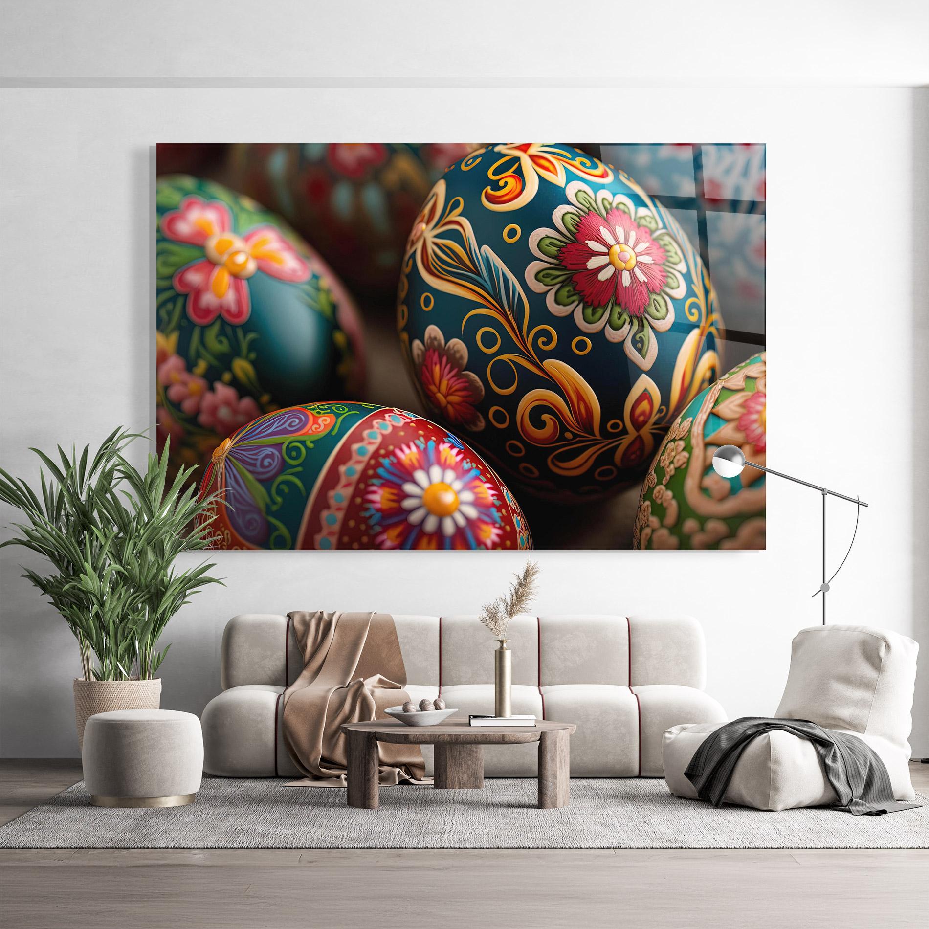 Üvegkép Traditional Painted Eggs mockup 9