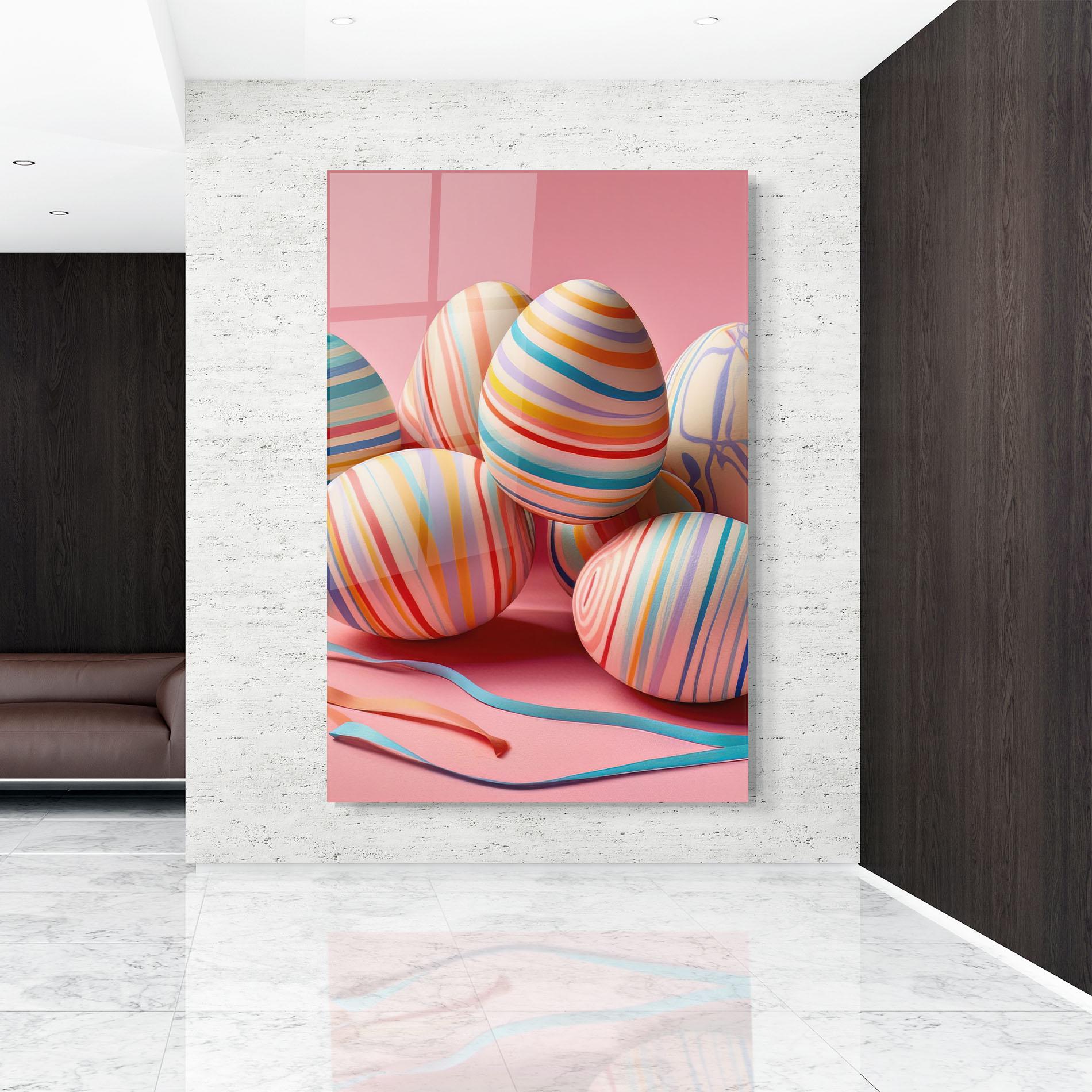 Üvegkép Easter Eggs Ribbons mockup 9