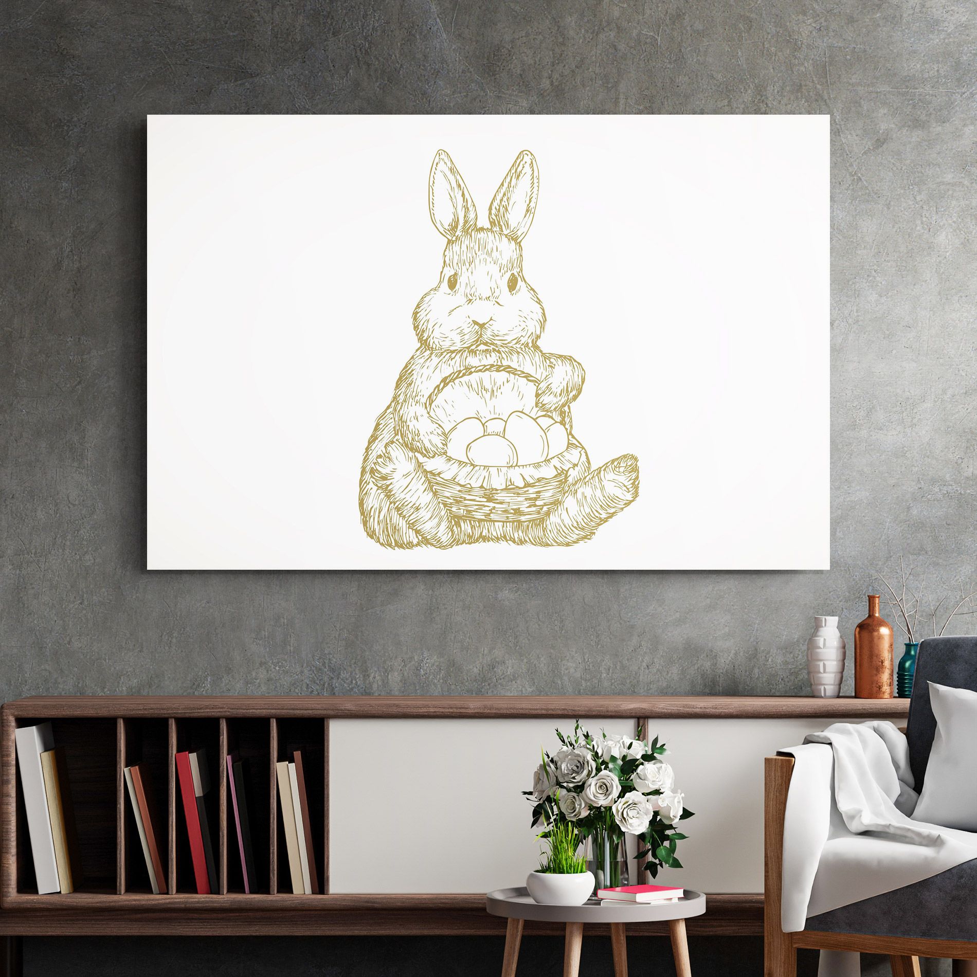 Bunny With Basket mockup 2