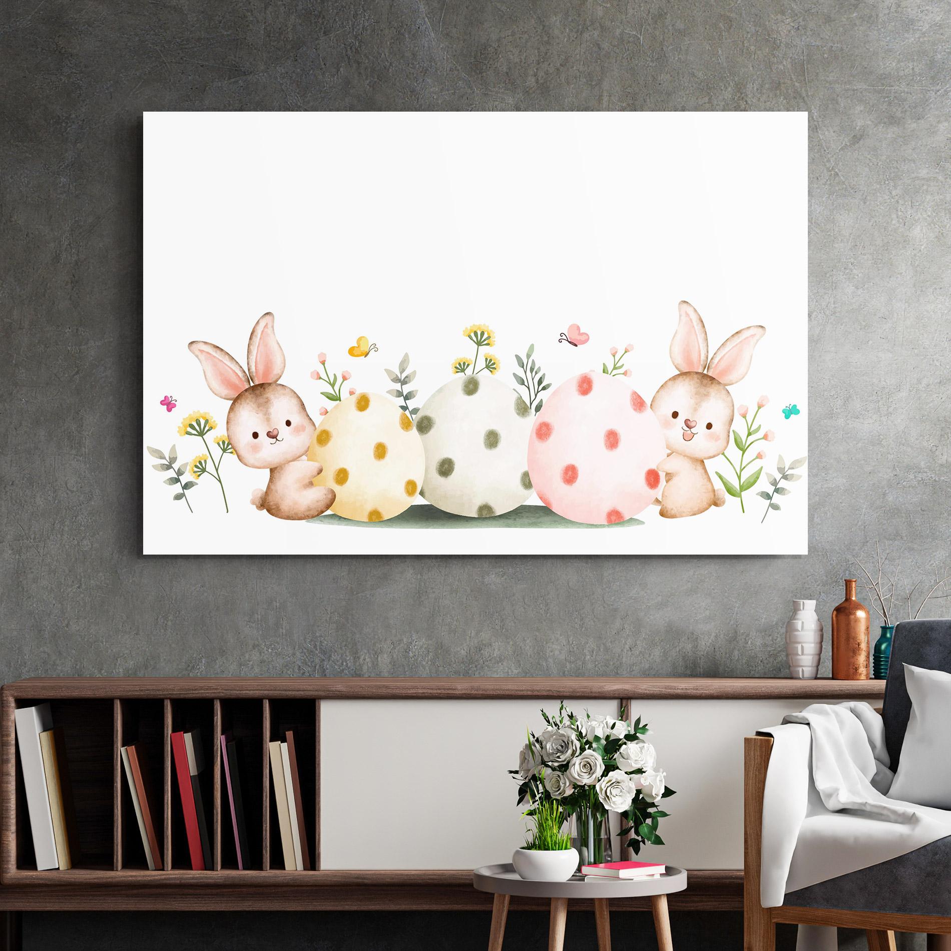 Üvegkép Butterfly Rabbit mockup 2