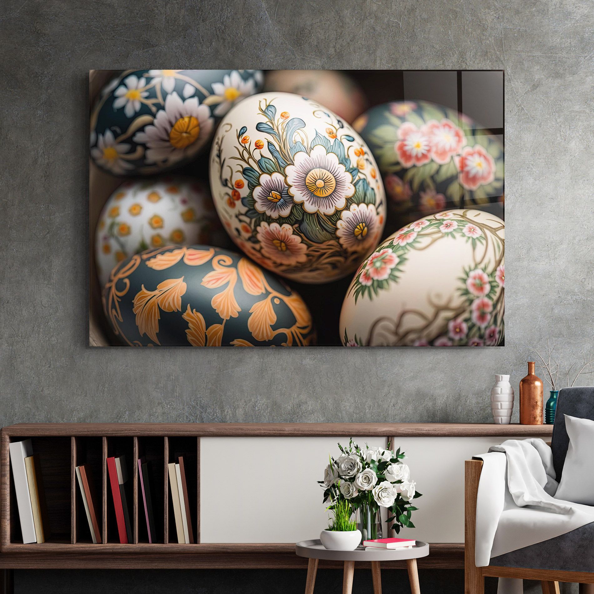 Floral Painted Eggs mockup 2