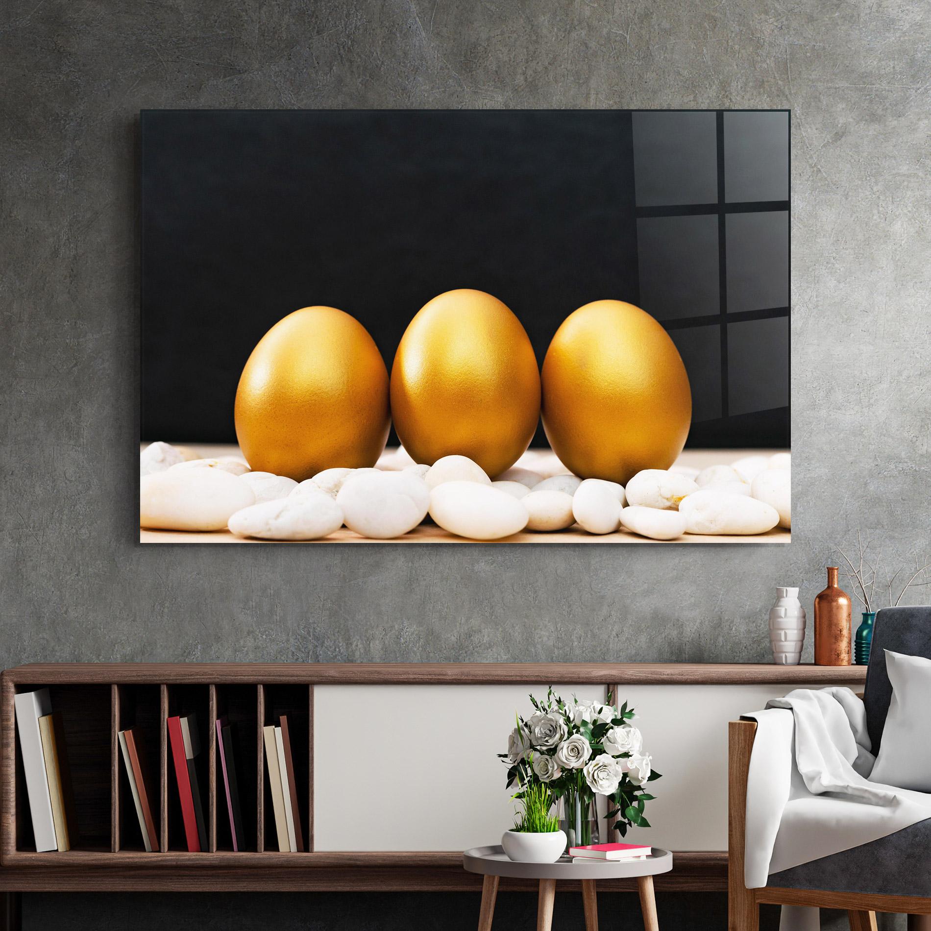 Üvegkép Golden Easter Egg mockup 2