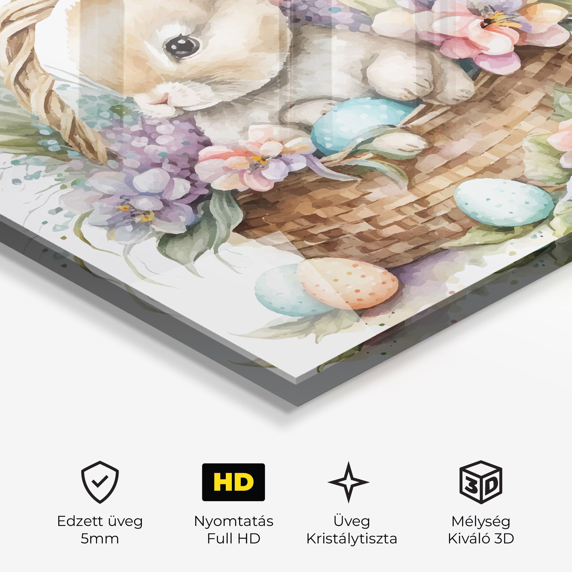 Cute Bunny In Basket mockup 3