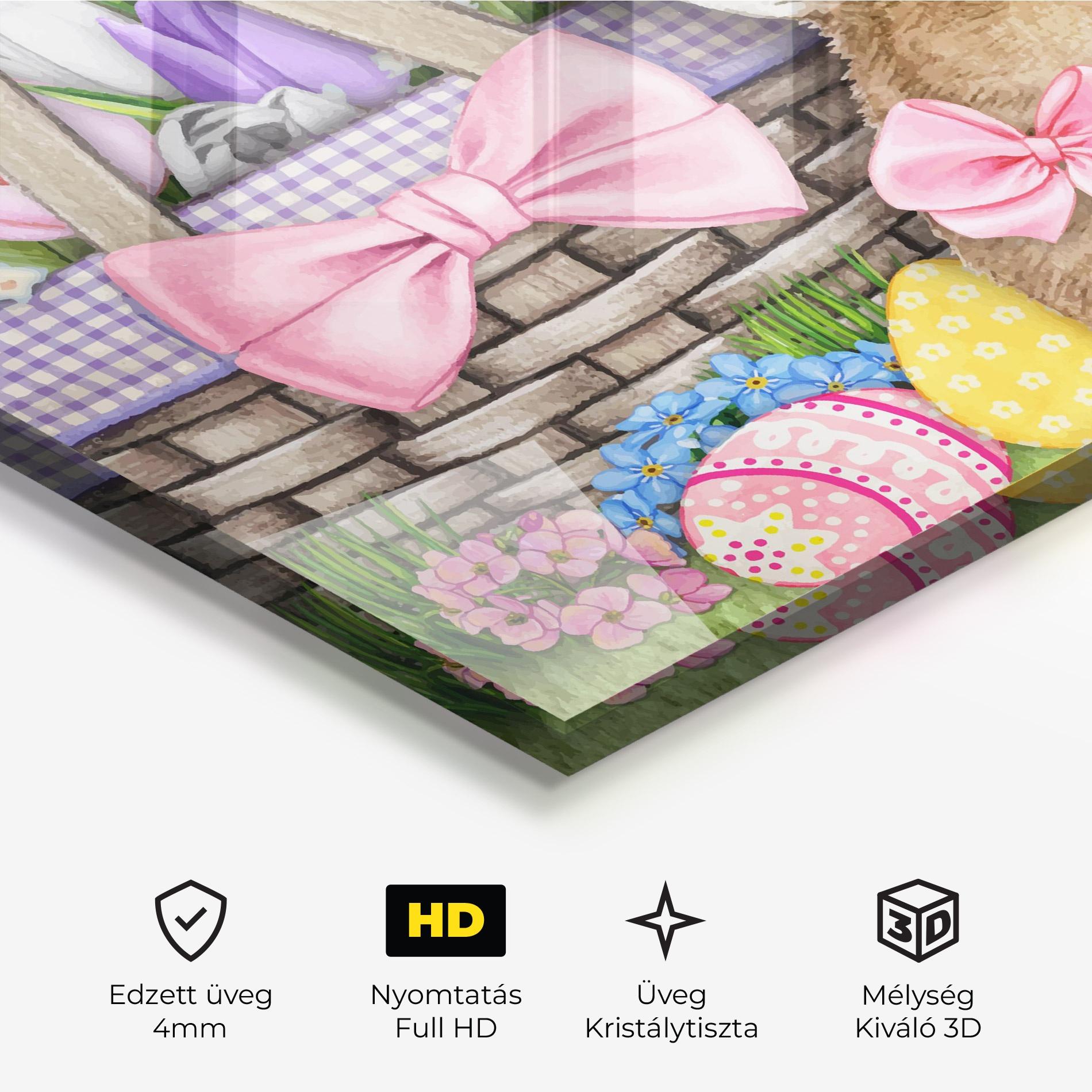 Üvegkép Bunny Pink Bow mockup 3