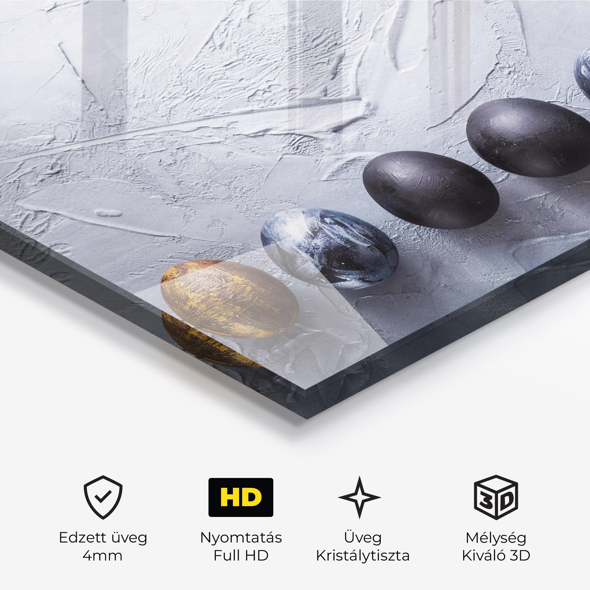 Üvegkép Easter Eggs Painted mockup 3