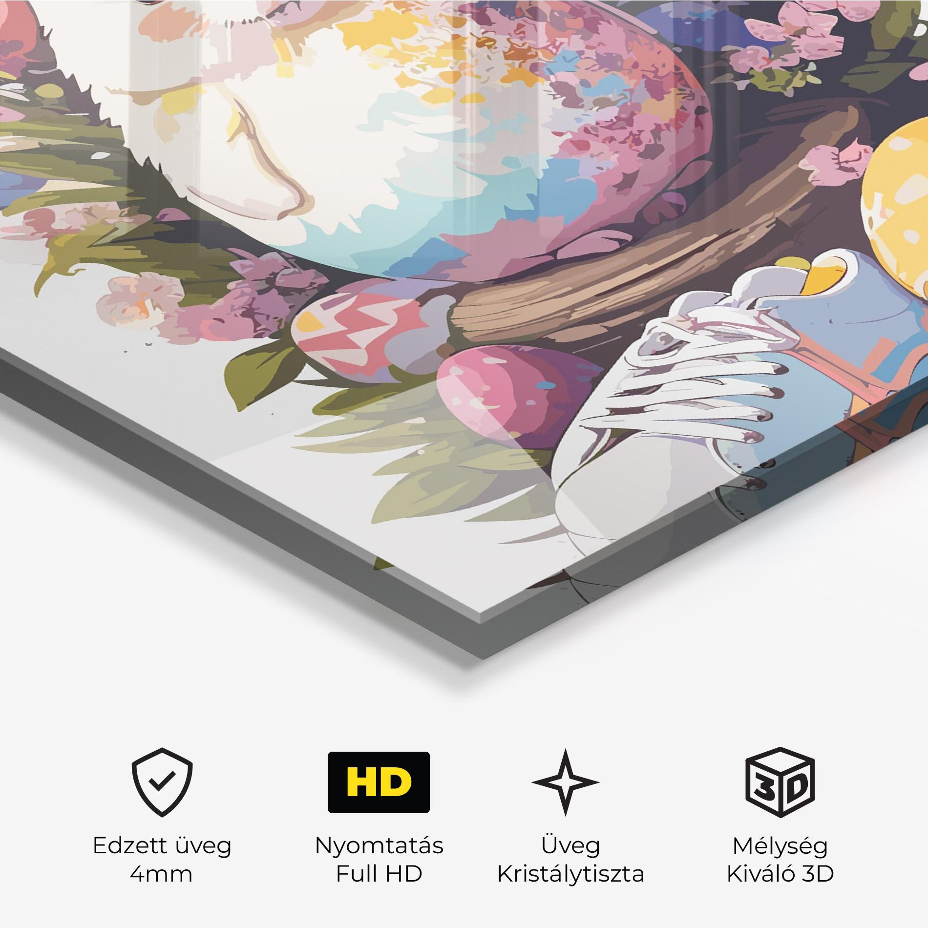 Üvegkép Fatt Cute Bunny mockup 3