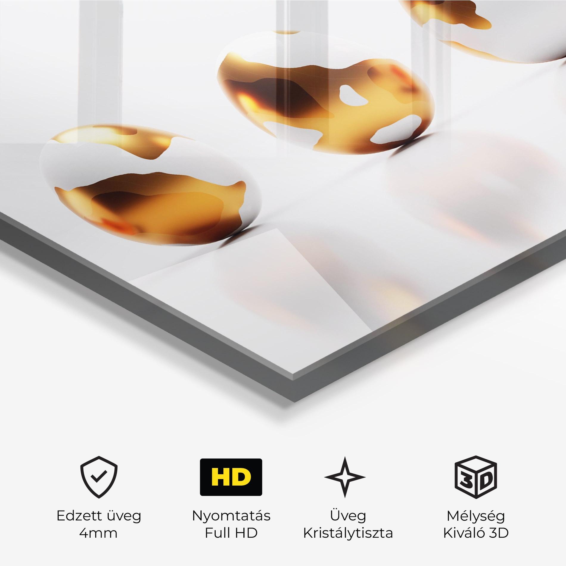 Üvegkép Golden Shiny Eggs mockup 3