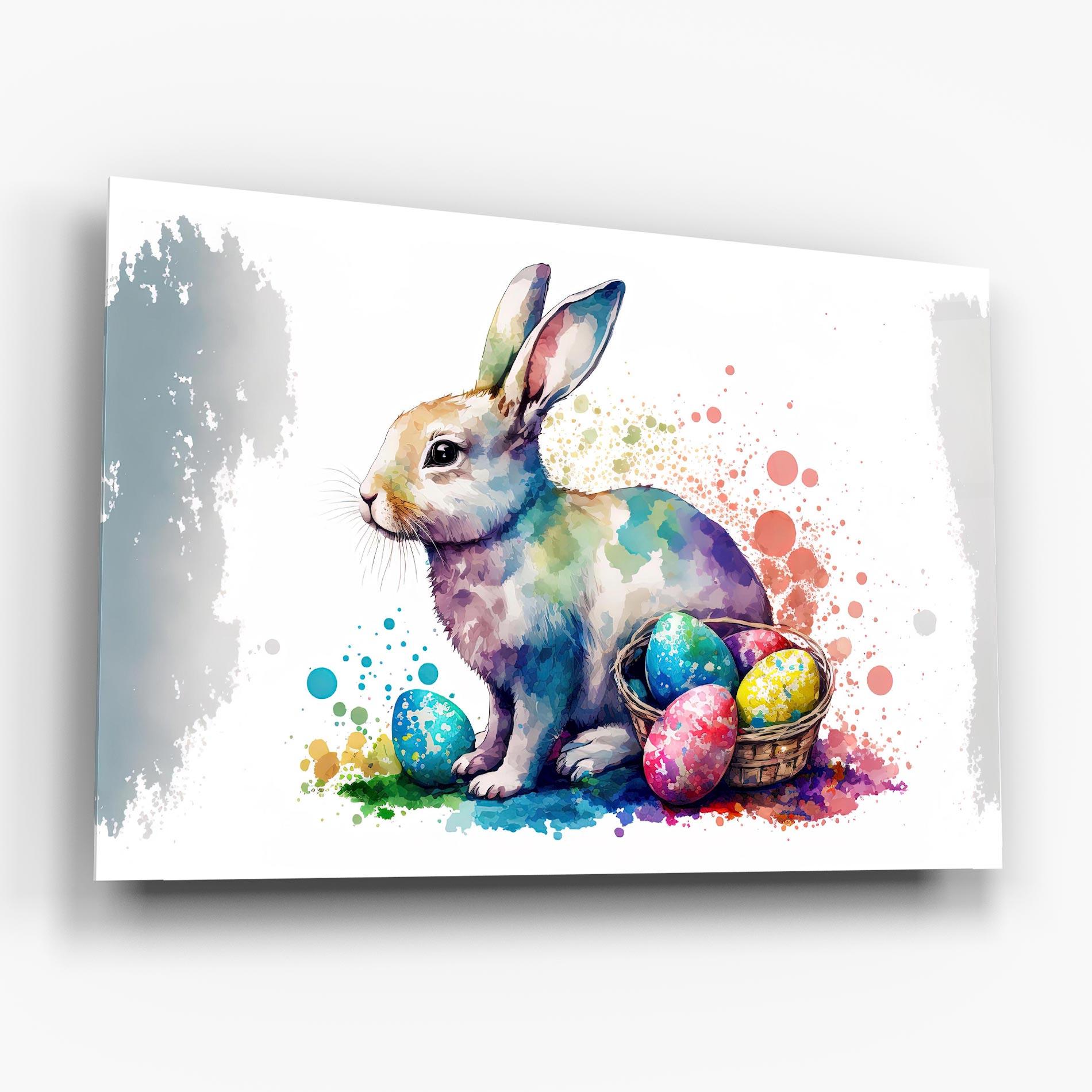 Üvegkép Easter Bunny Watercolor mockup 6