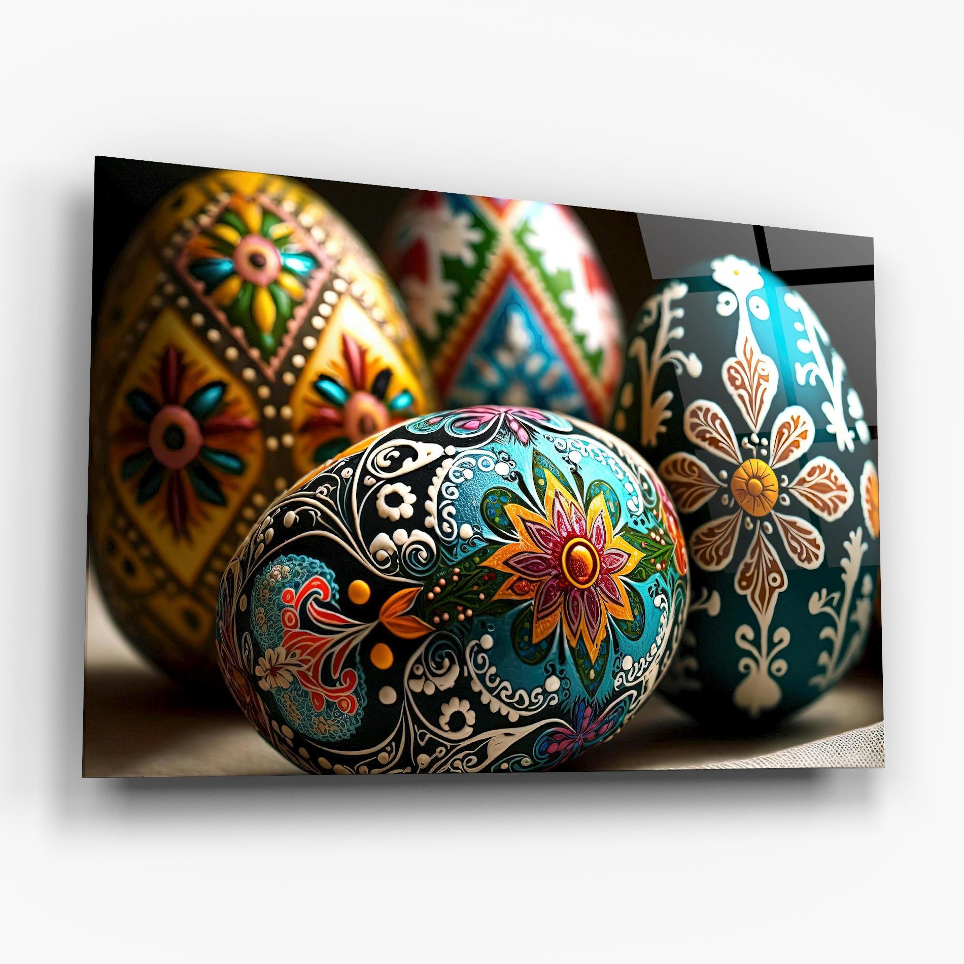 Üvegkép Easter Eggs Ornament mockup 6