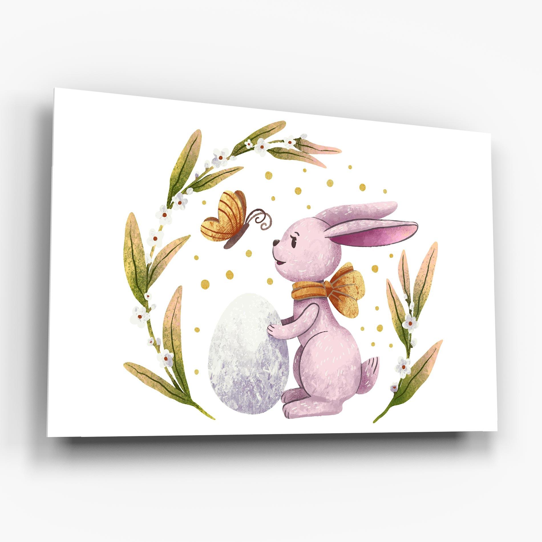 Üvegkép Easter Pink Bunny mockup 6
