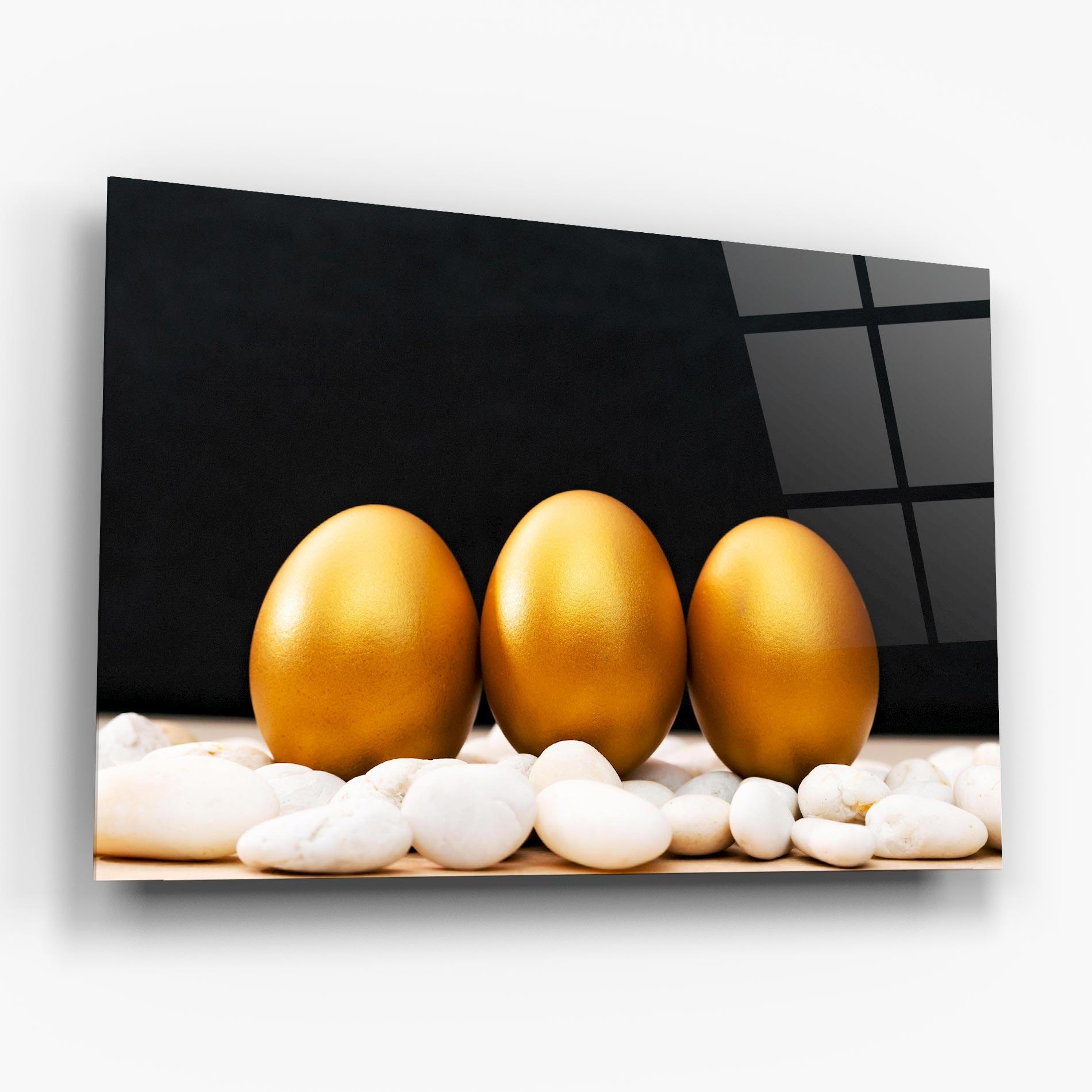 Üvegkép Golden Easter Egg mockup 6