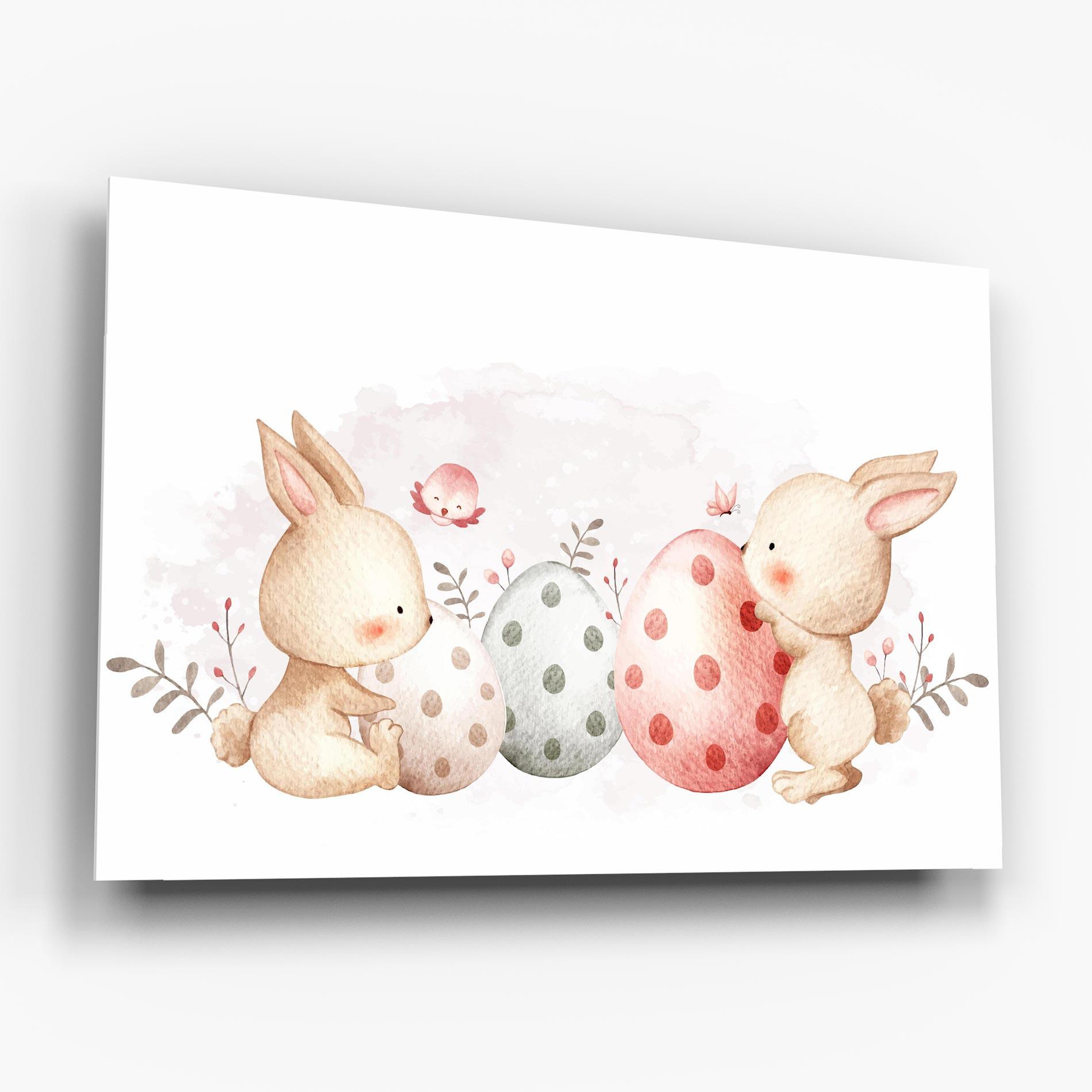 Üvegkép Watercolor Bunny mockup 6