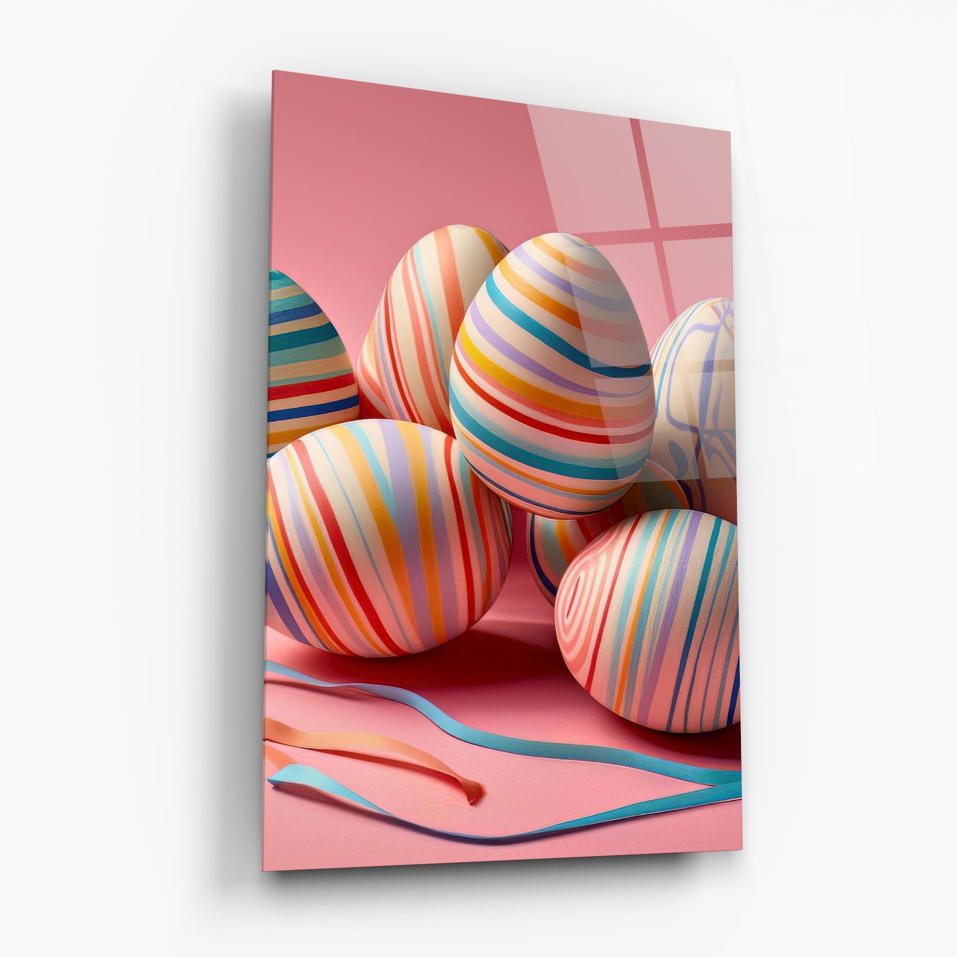 Üvegkép Easter Eggs Ribbons mockup 6