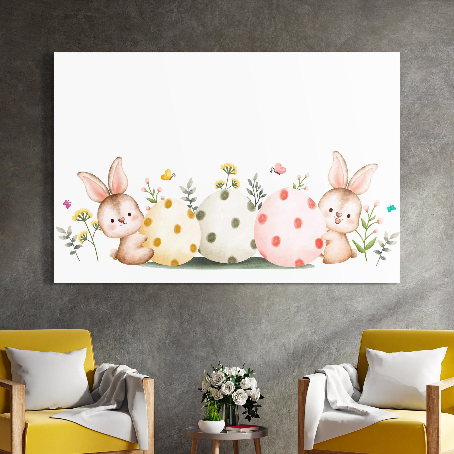 Üvegkép Butterfly Rabbit mockup 4