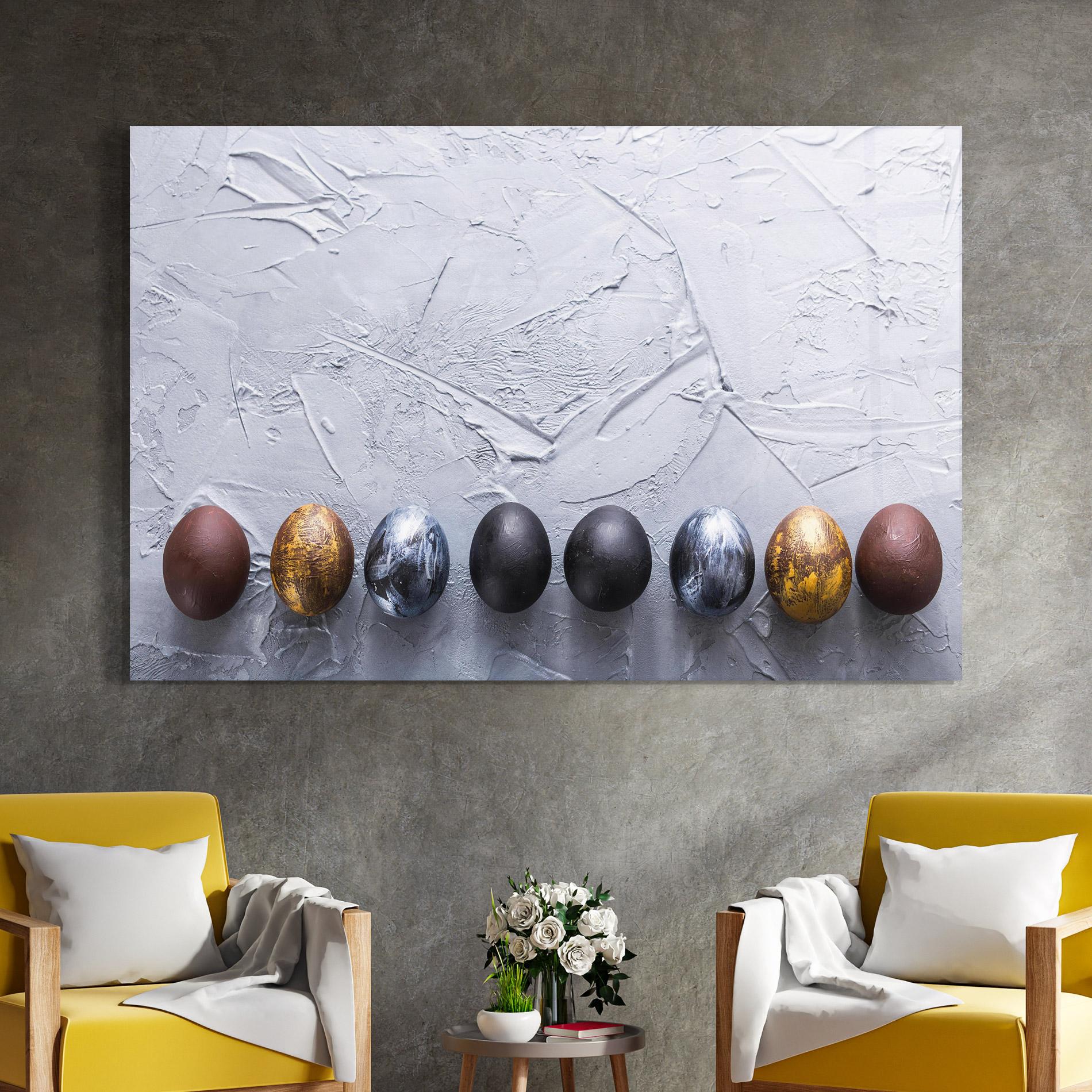 Üvegkép Easter Eggs Painted mockup 4