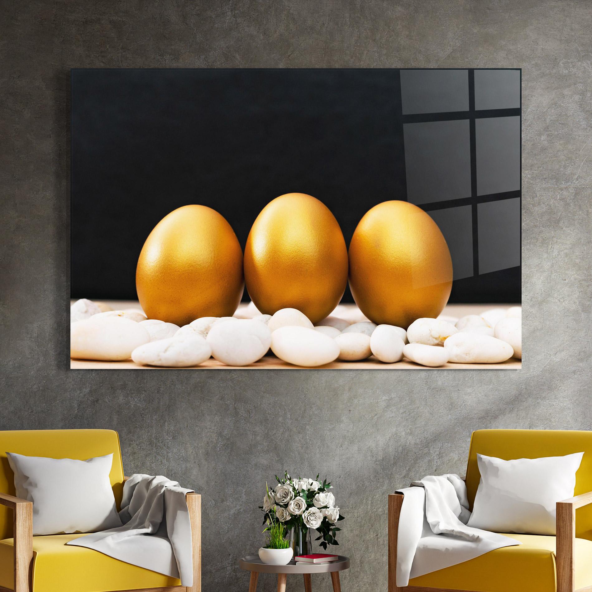 Üvegkép Golden Easter Egg mockup 4