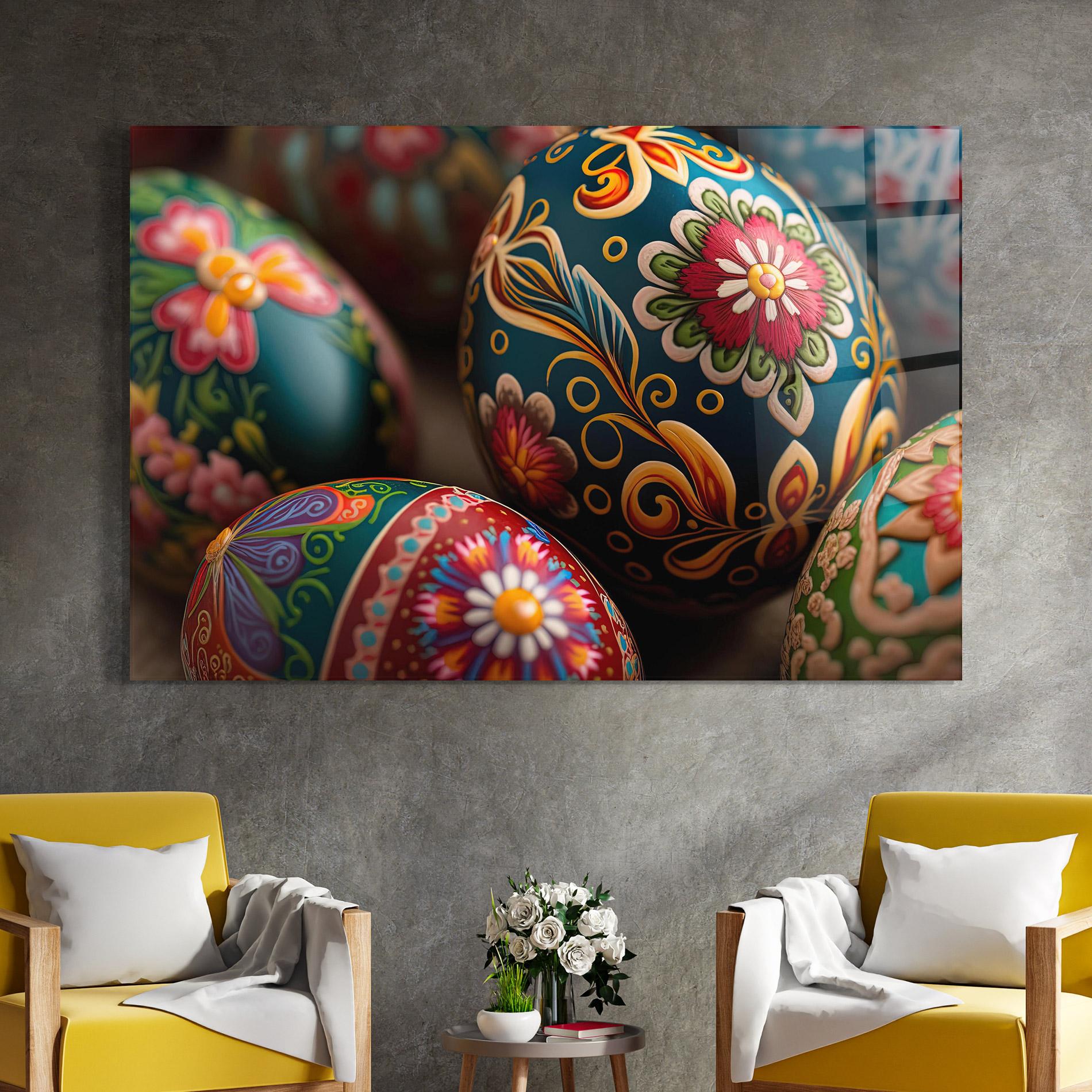 Üvegkép Traditional Painted Eggs mockup 4