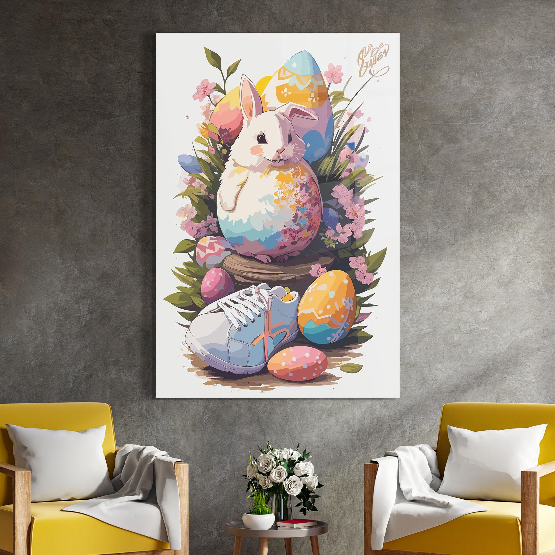 Üvegkép Fatt Cute Bunny mockup 4