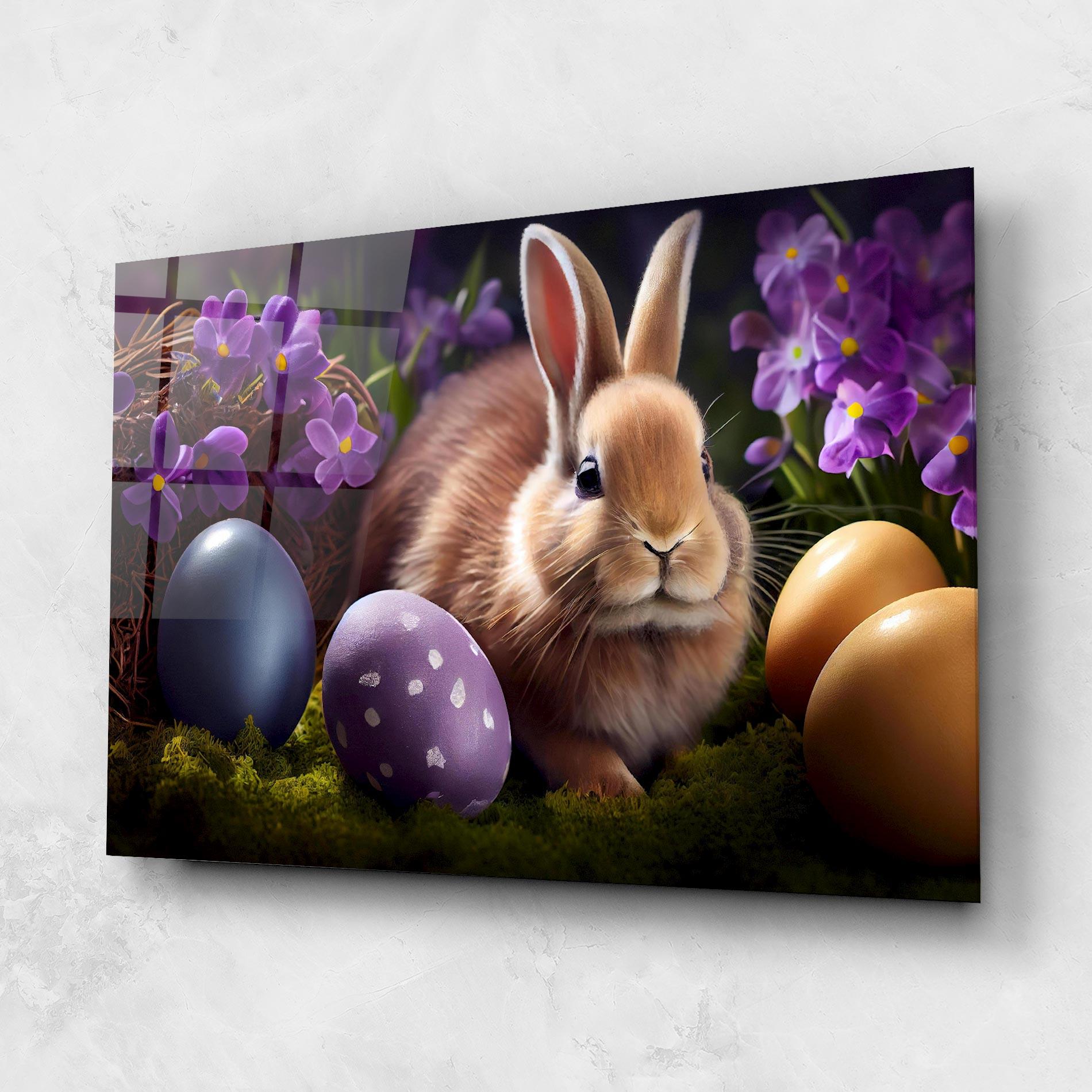 Üvegkép Cute Easter Rabbit mockup 1