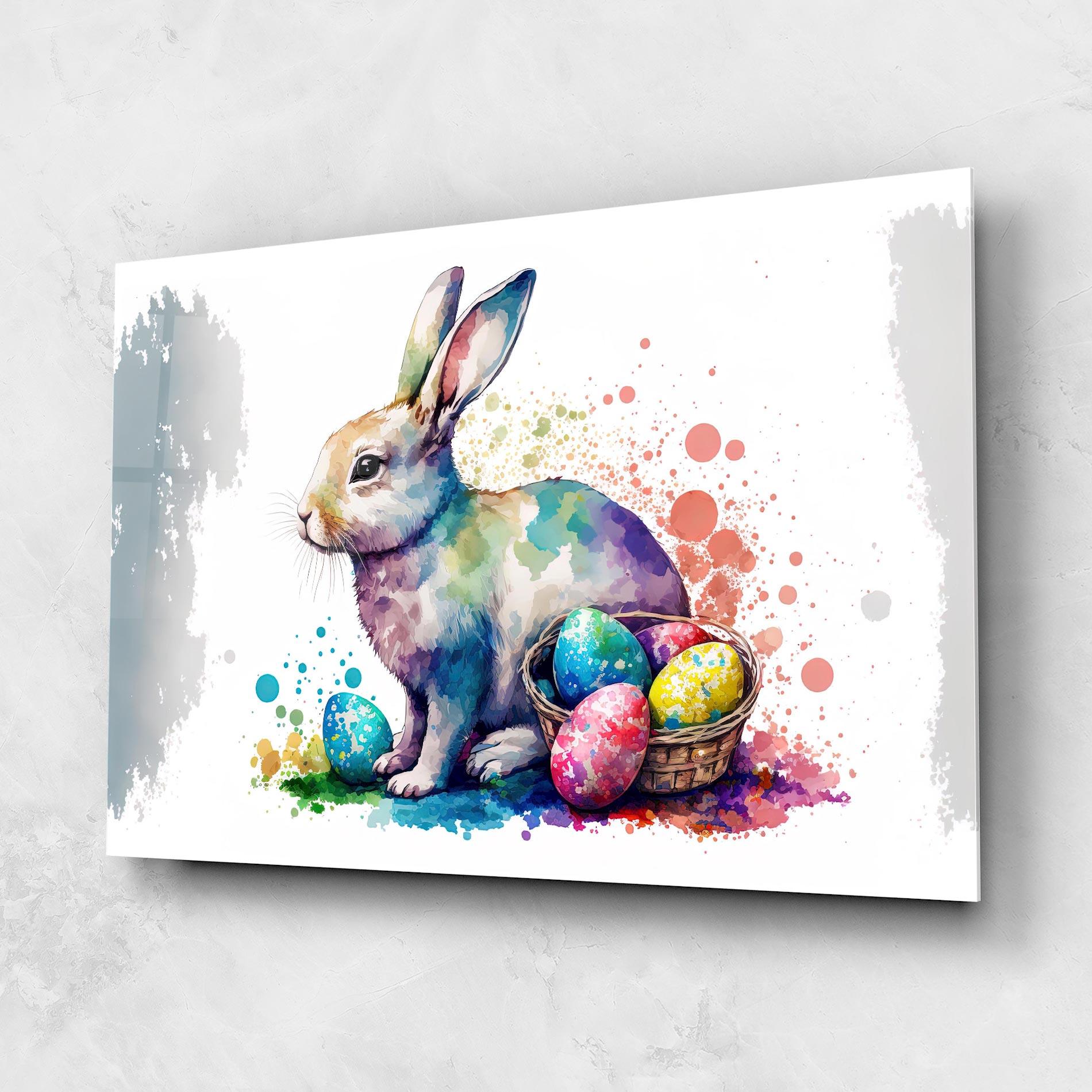 Üvegkép Easter Bunny Watercolor mockup 1