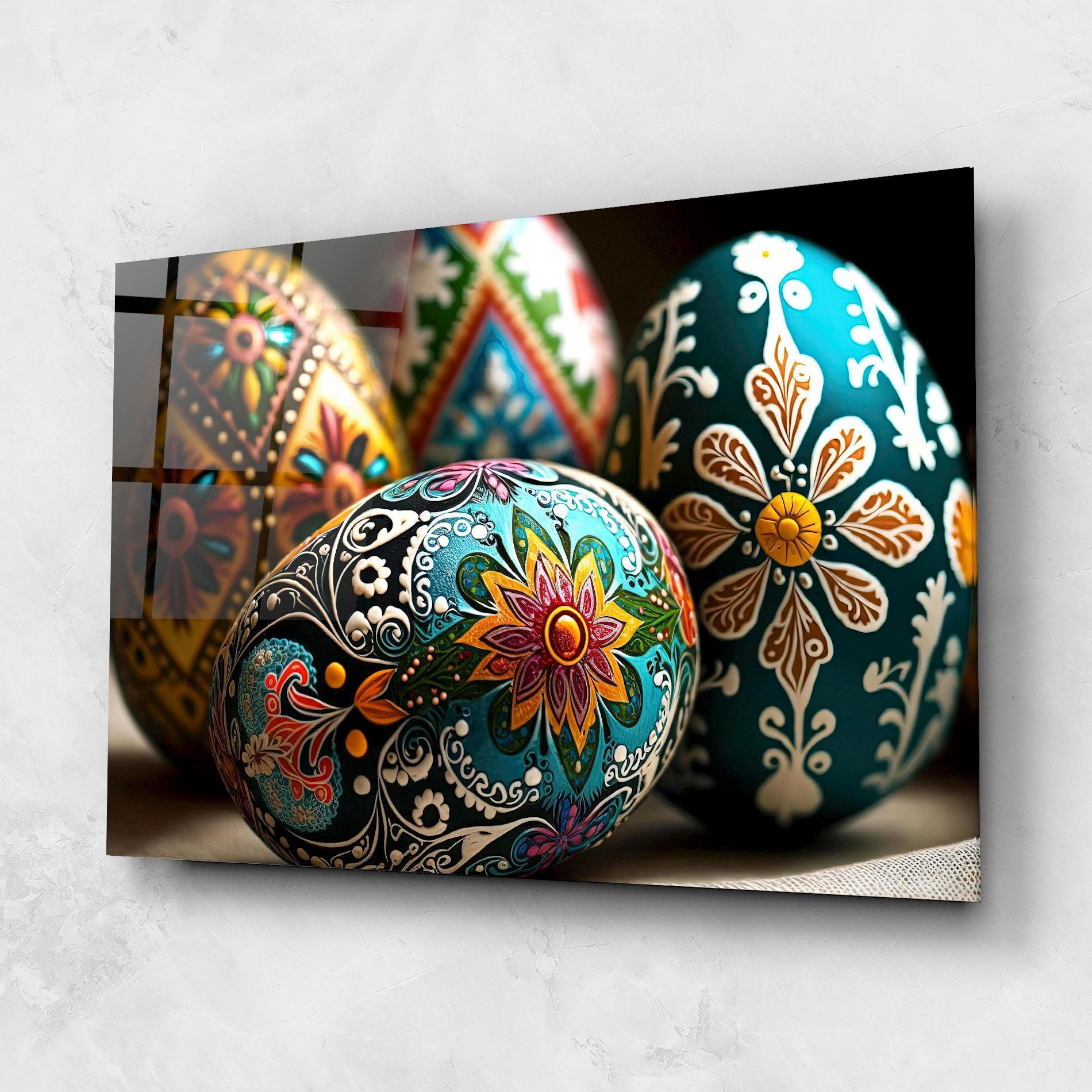 Üvegkép Easter Eggs Ornament mockup 1