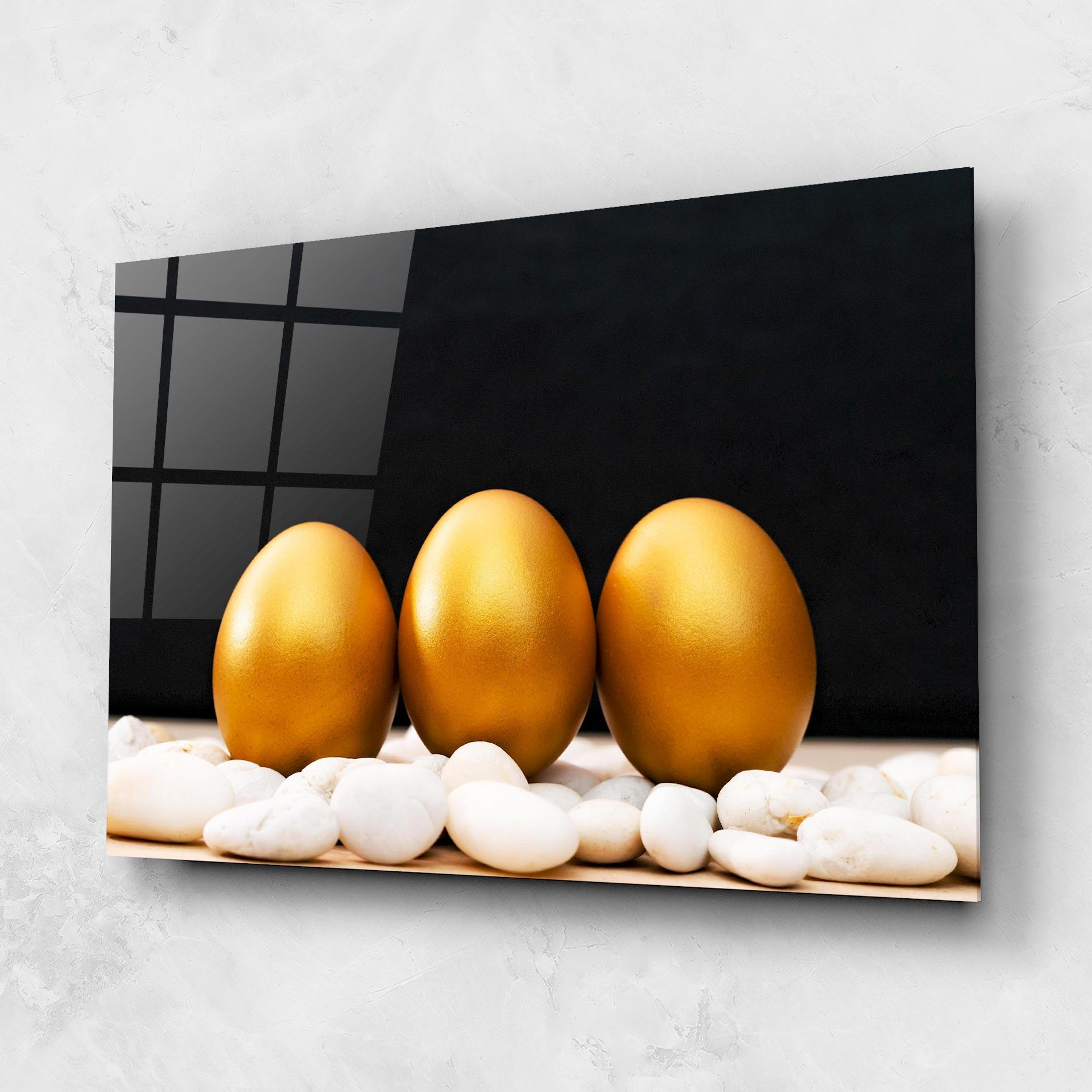 Üvegkép Golden Easter Egg mockup 1