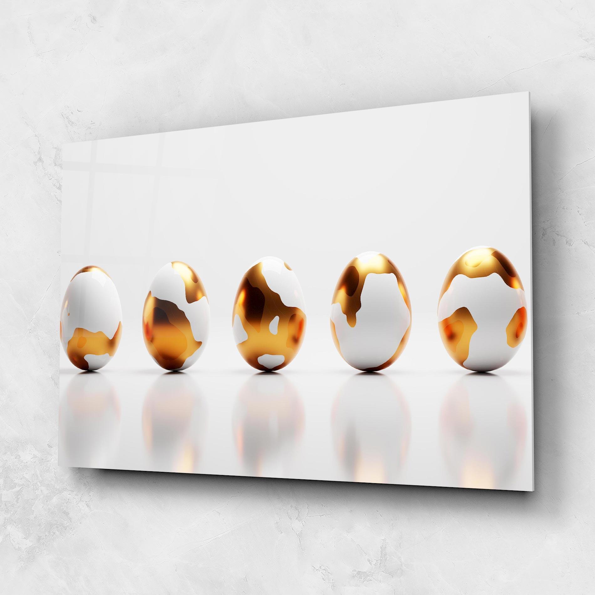 Üvegkép Golden Shiny Eggs mockup 1
