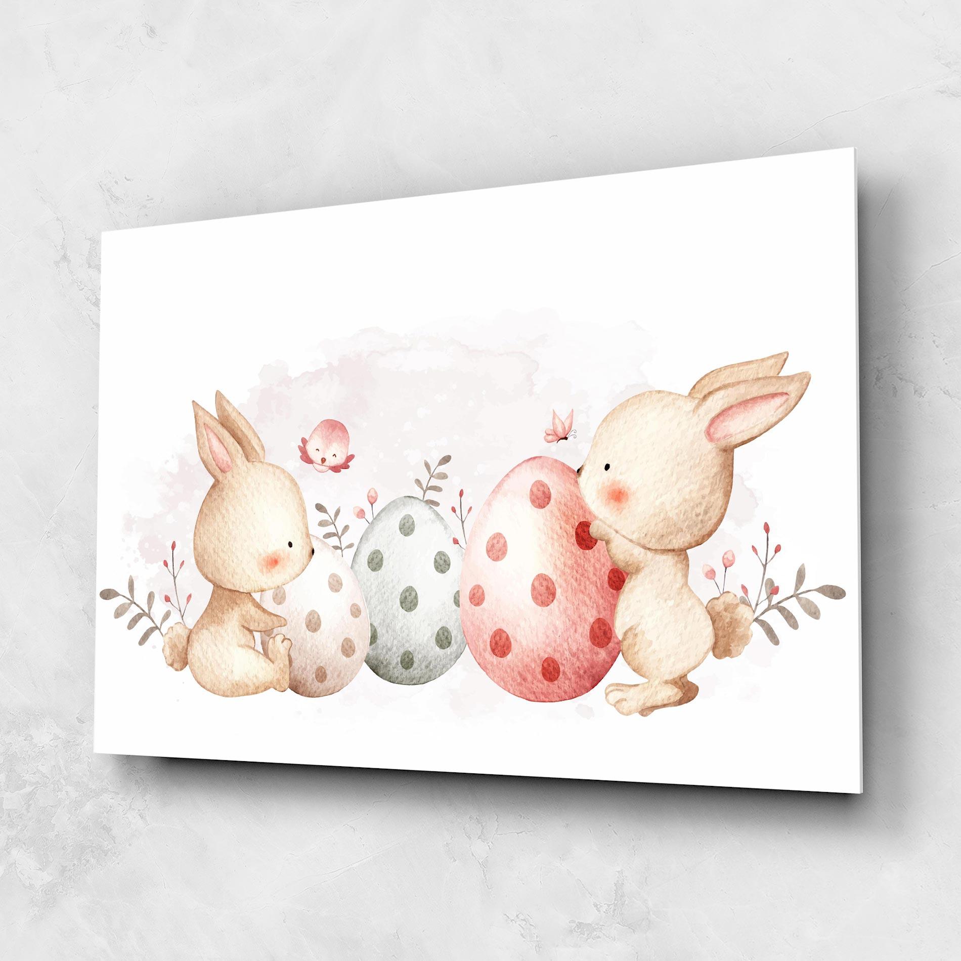 Üvegkép Watercolor Bunny mockup 1
