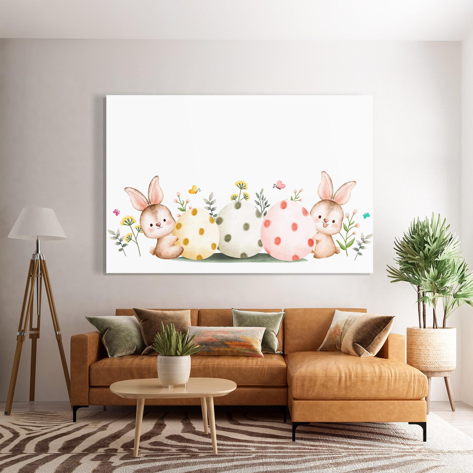 Üvegkép Butterfly Rabbit mockup 7
