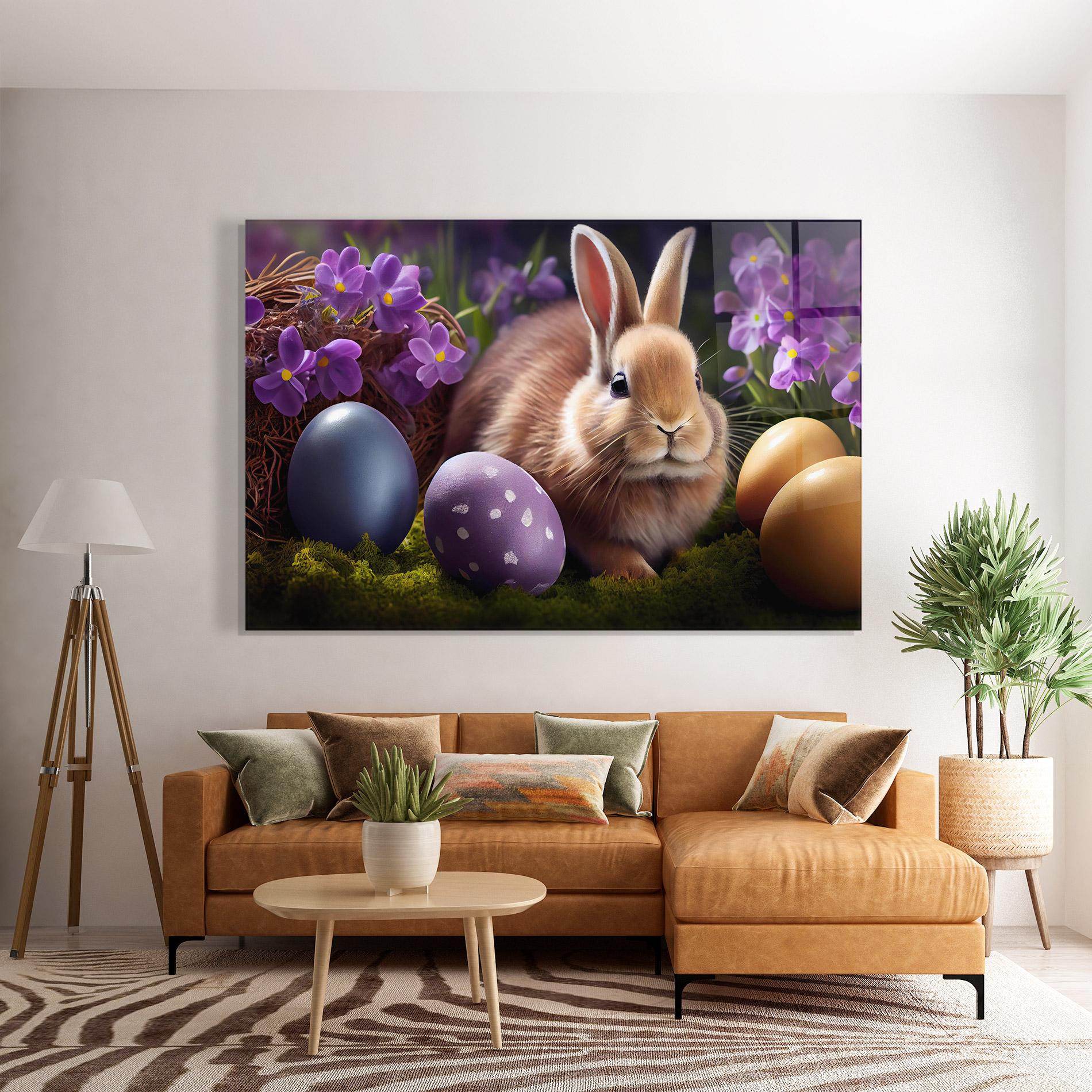 Üvegkép Cute Easter Rabbit mockup 7