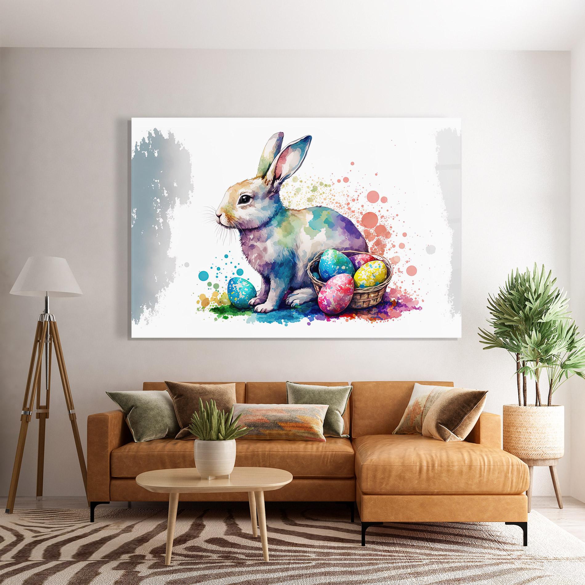 Üvegkép Easter Bunny Watercolor mockup 7
