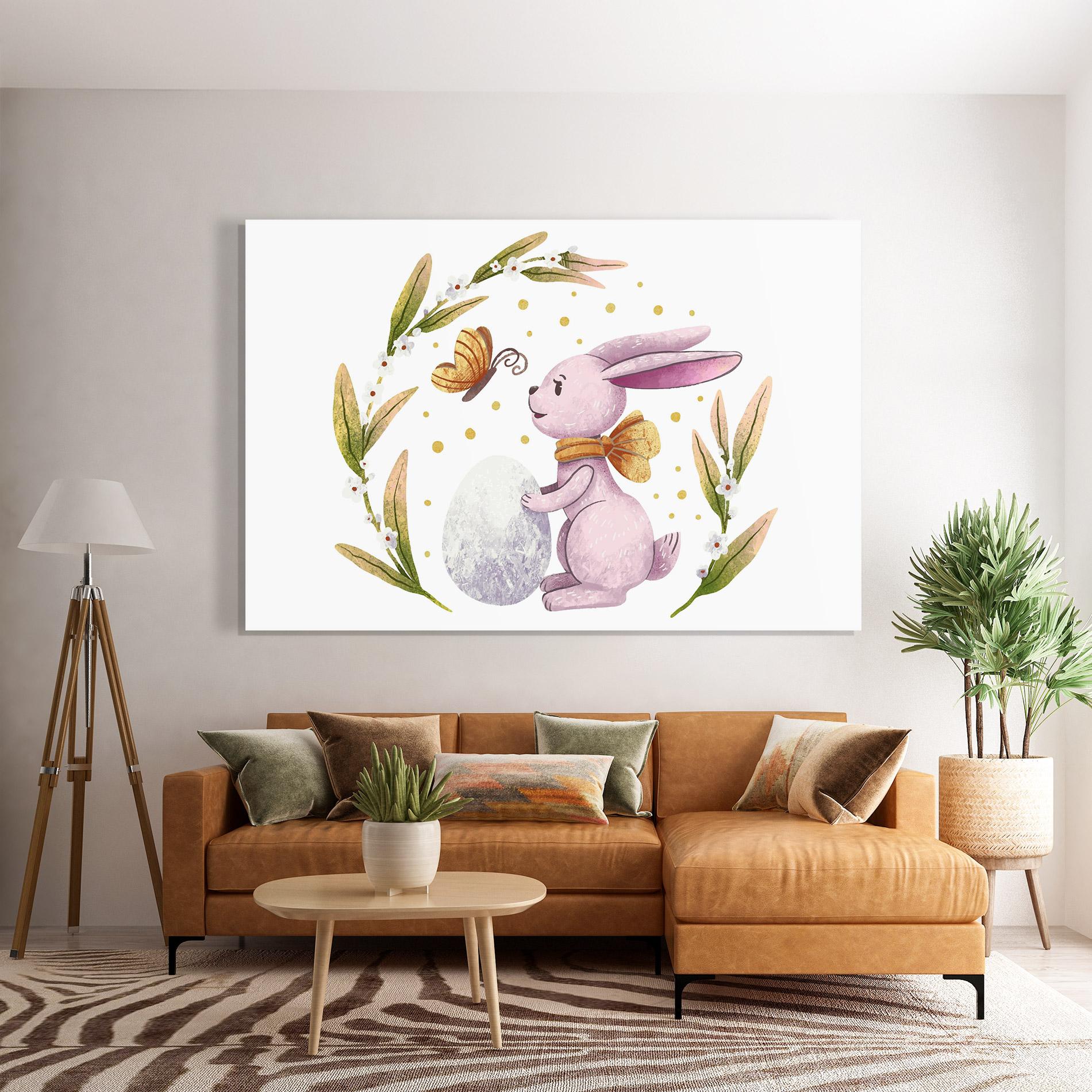 Üvegkép Easter Pink Bunny mockup 7