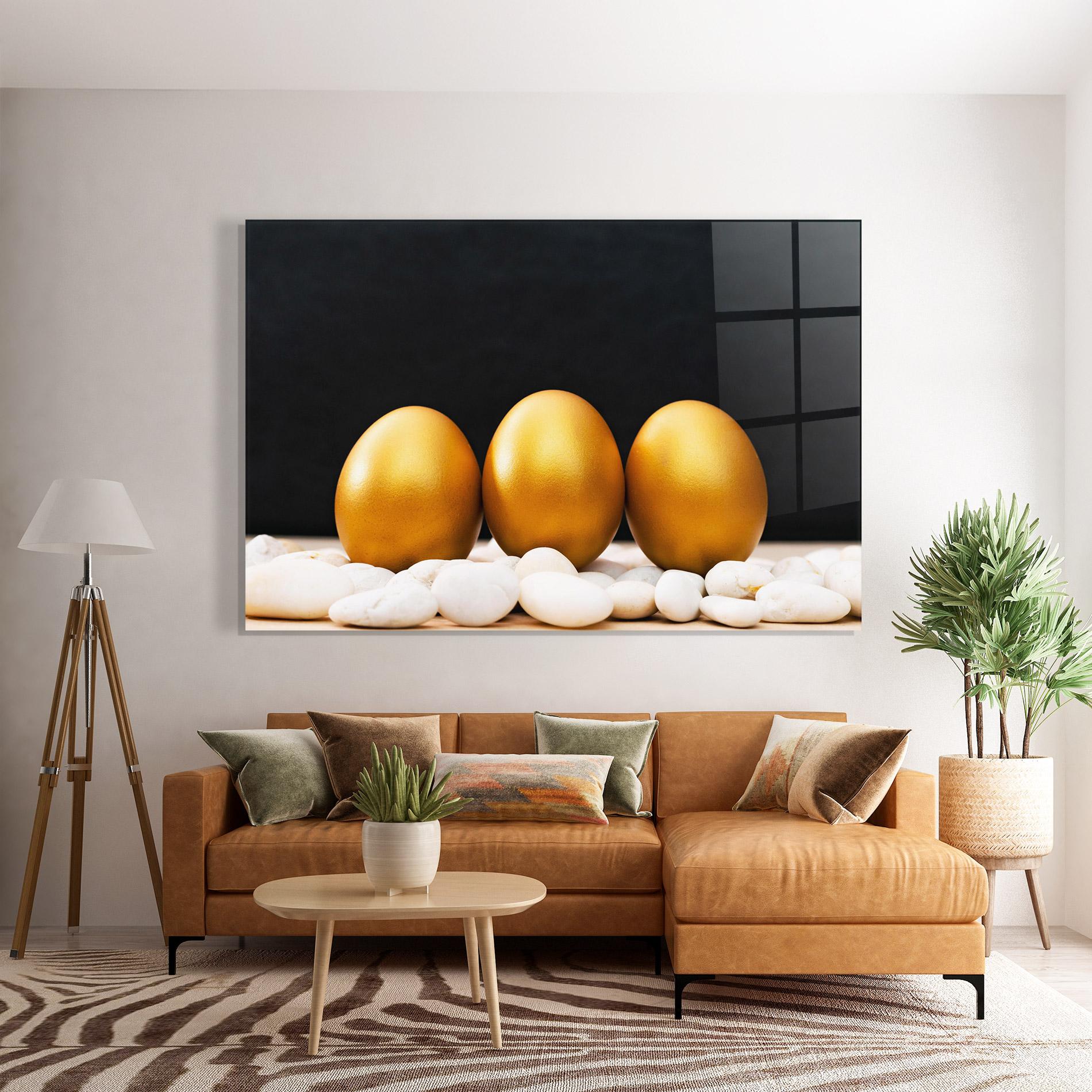 Üvegkép Golden Easter Egg mockup 7