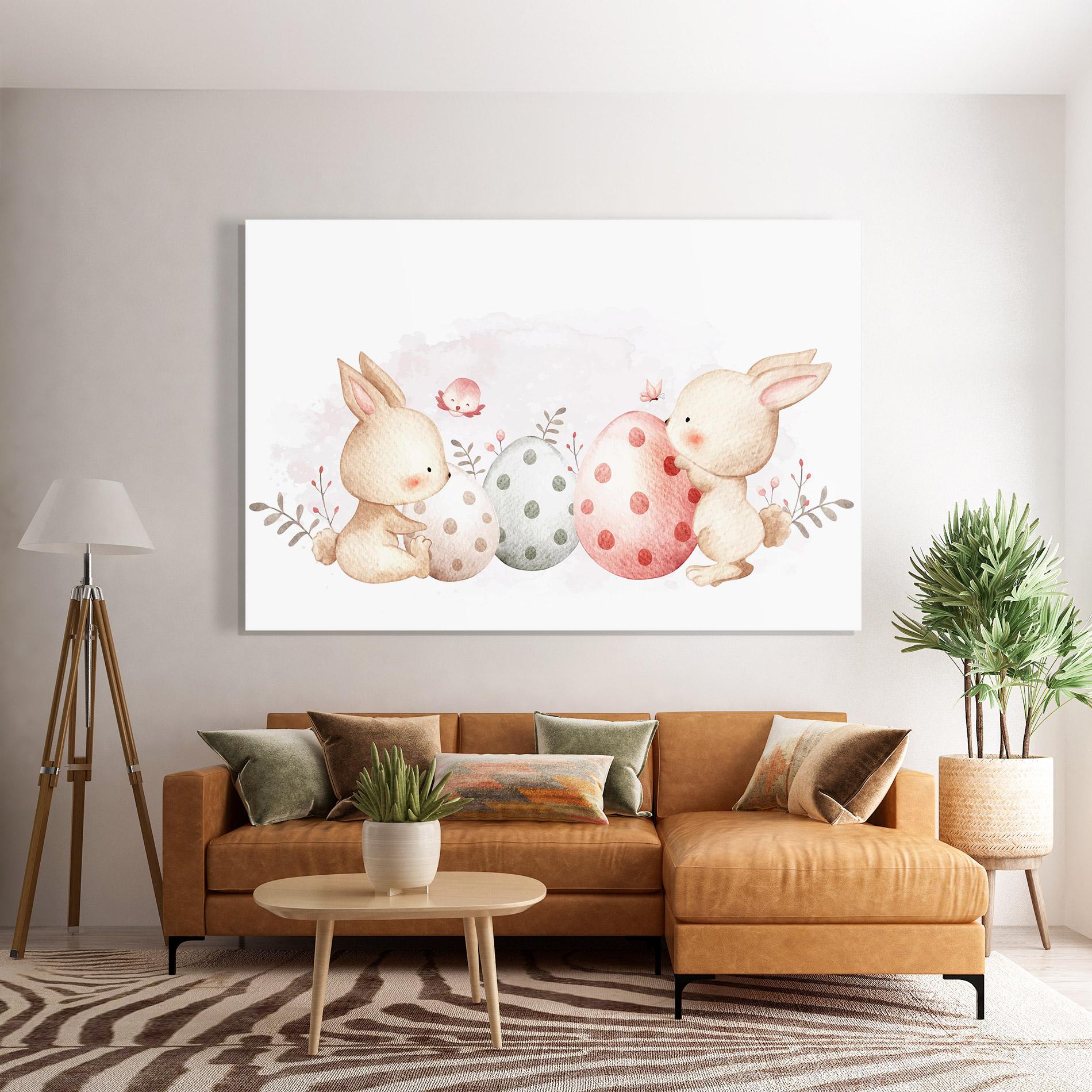 Üvegkép Watercolor Bunny mockup 7