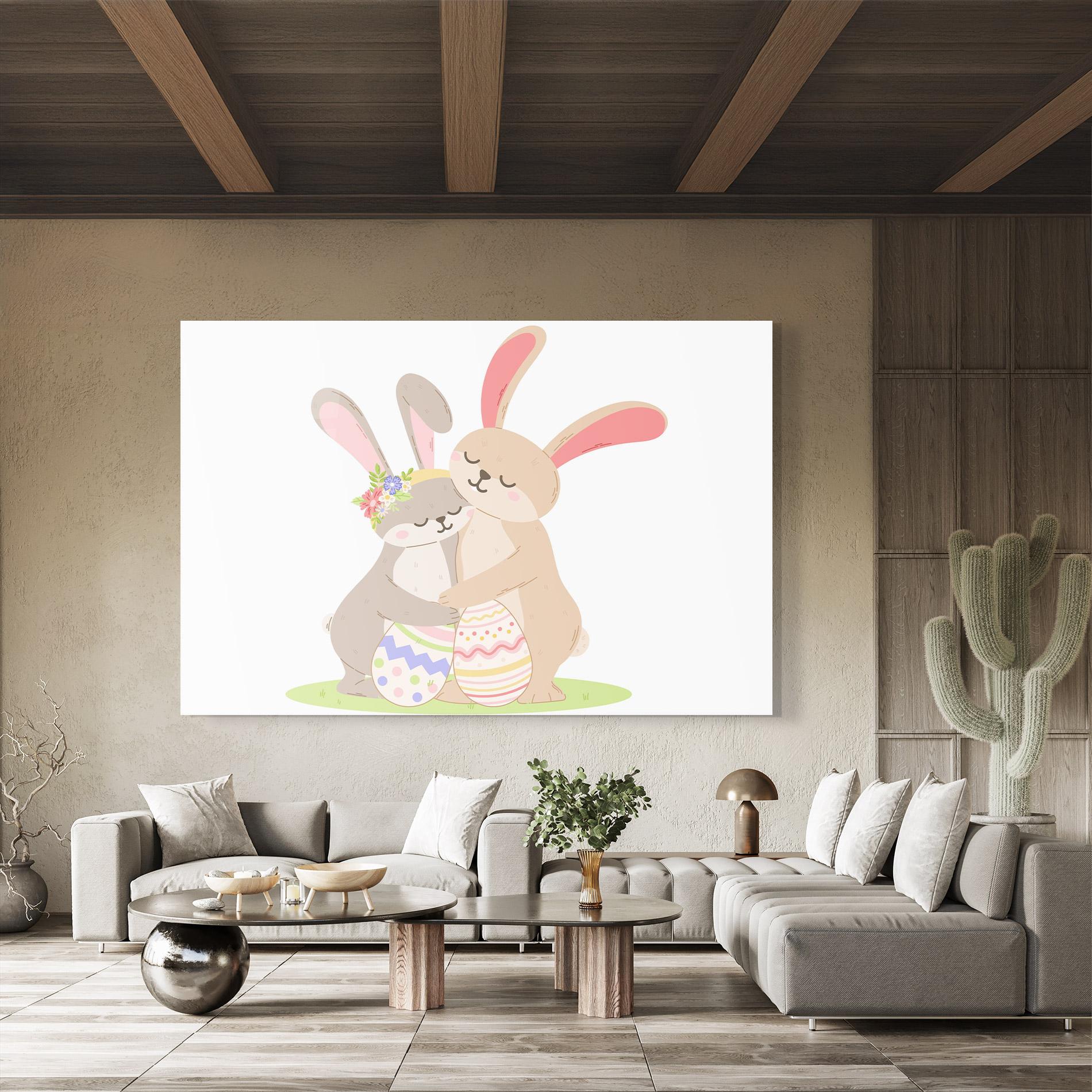 Üvegkép Easter Bunny Couple mockup 8